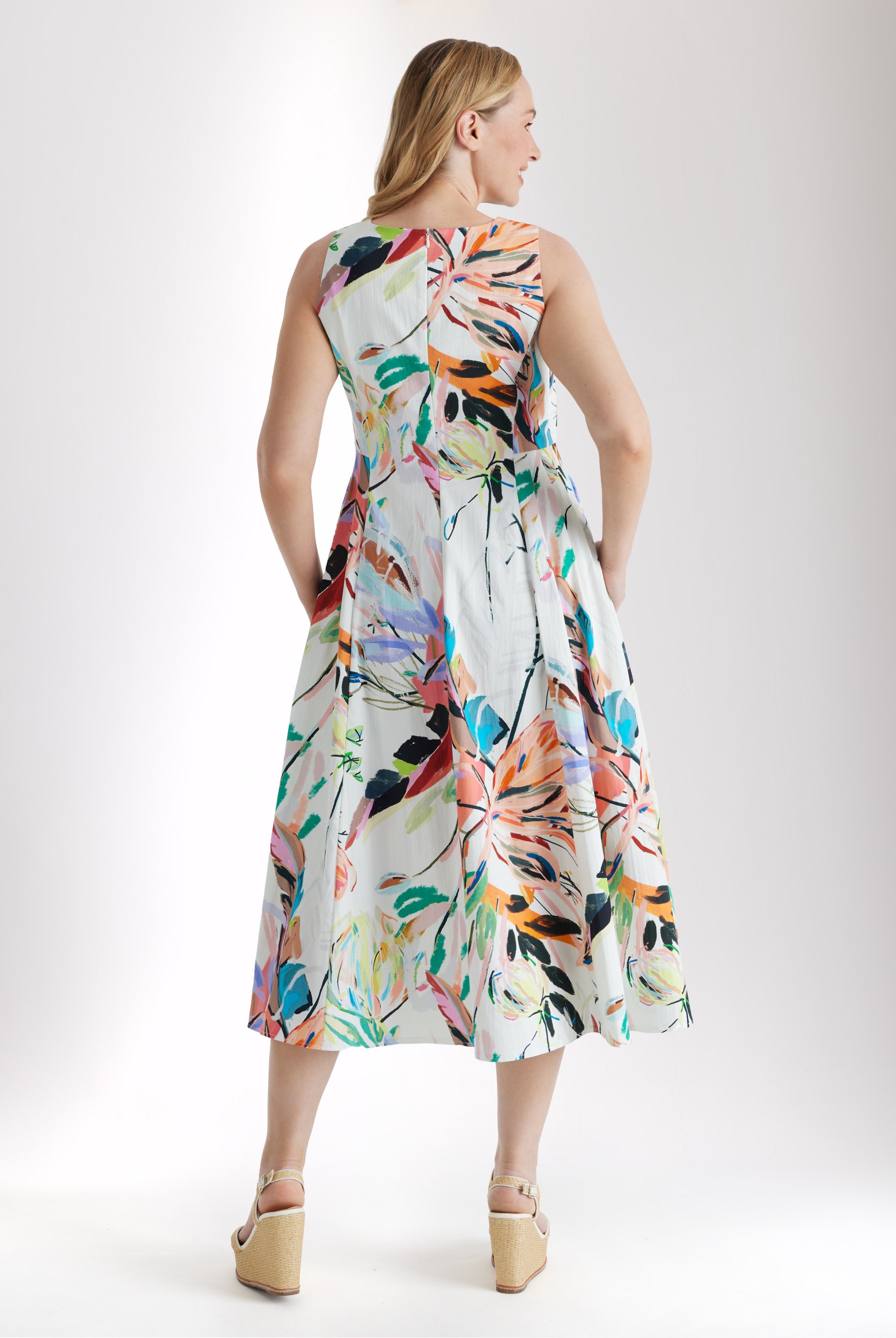 Tailliertes Midi - Kleid DEMONA aus Bio - Baumwolle - FOX'S - Fashion