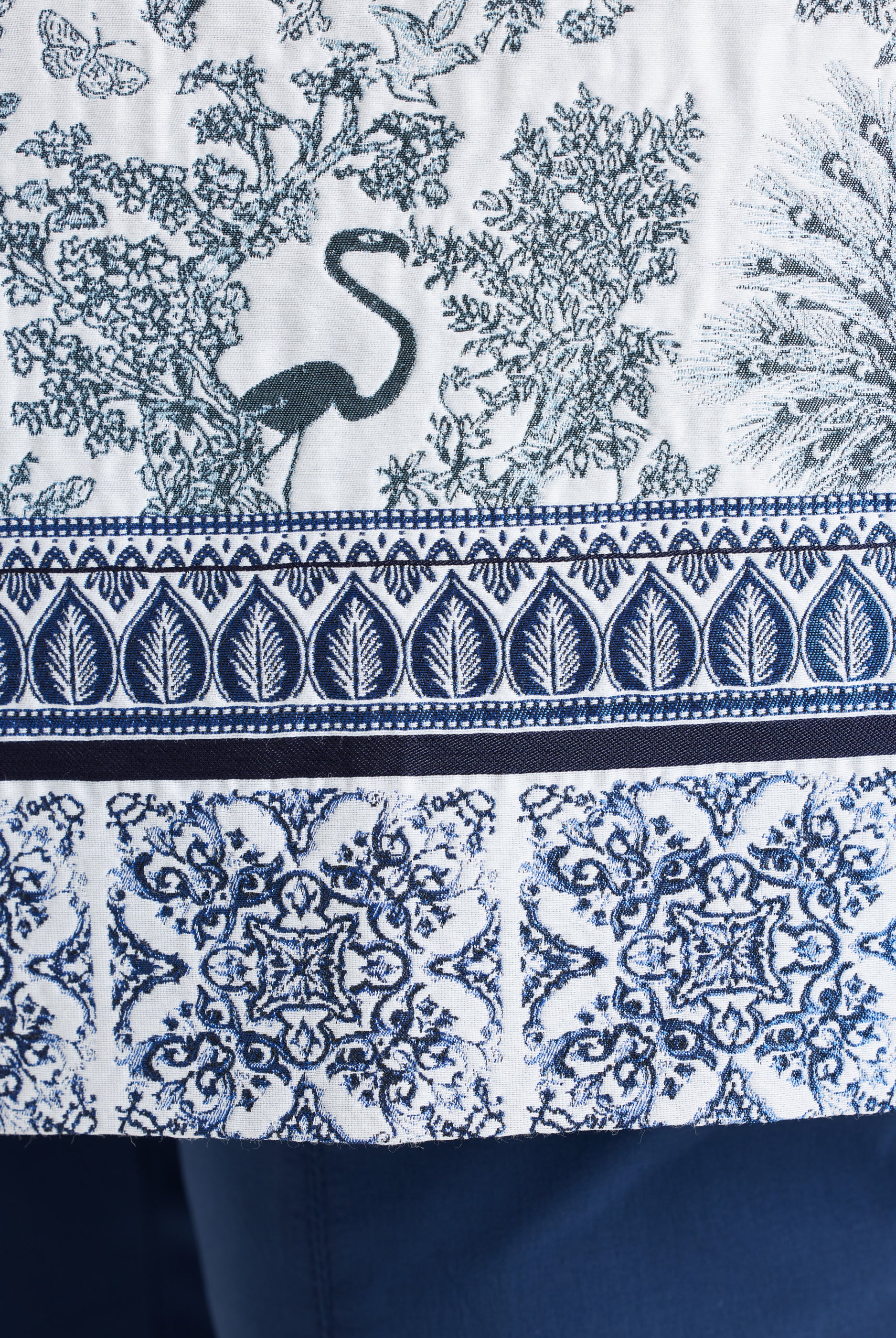 Gerade Longjacke EQUARDI in Jacquard aus Baumwollmix - FOX'S - Fashion
