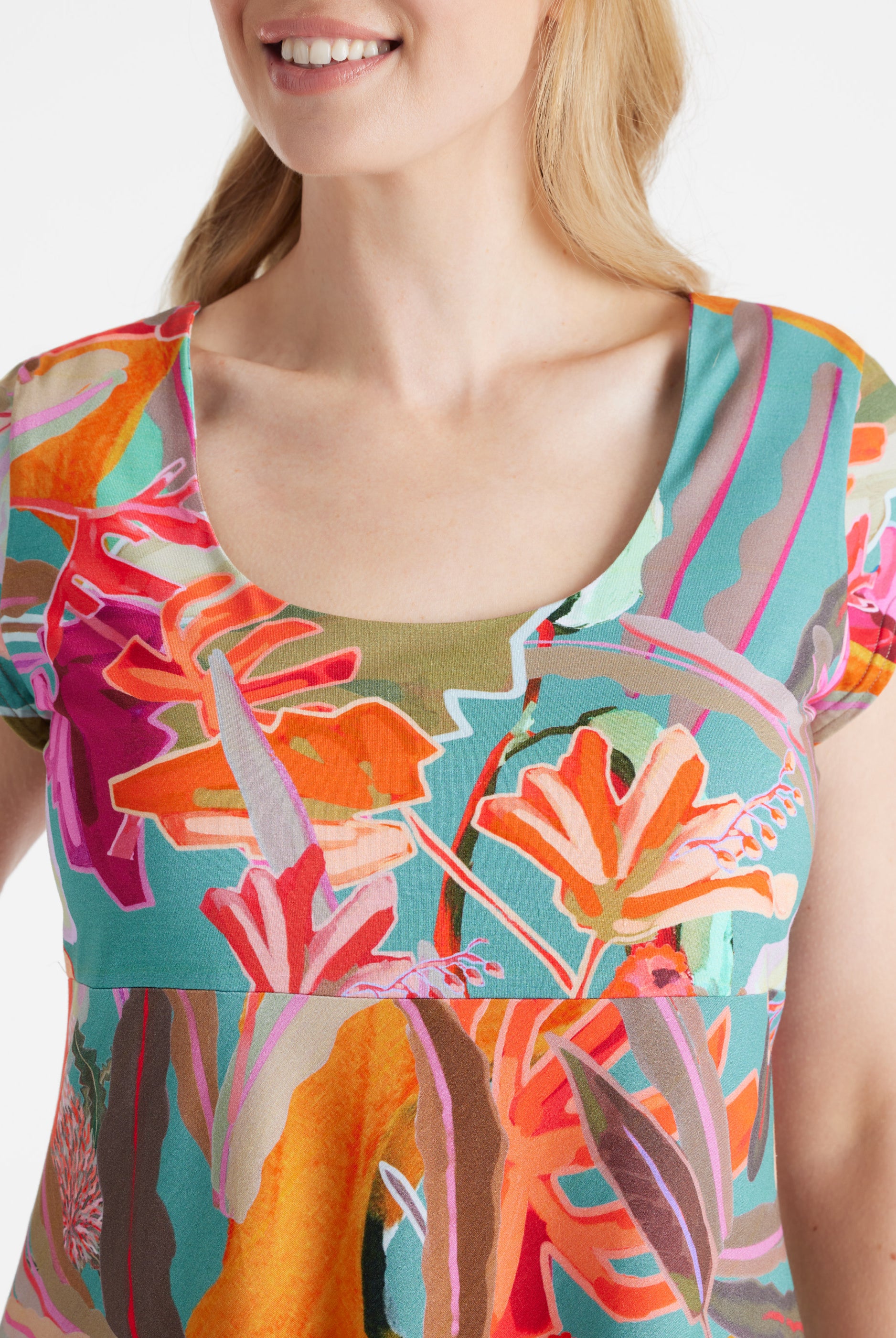 Tailliertes Kleid JOLIVA aus Viskosejersey mit Stretch - FOX'S - Fashion