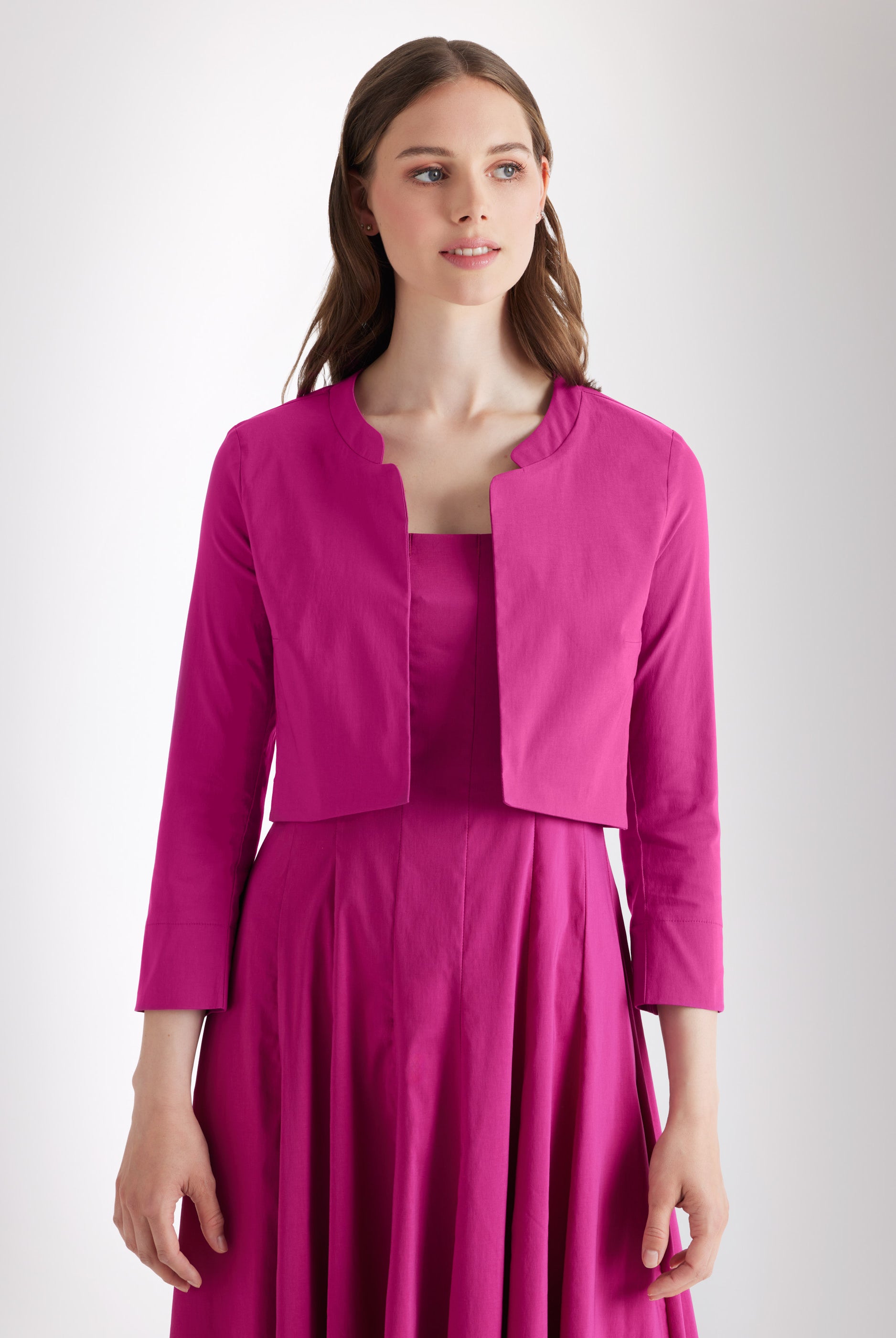 Bolero MYAGO aus Baumwollmix mit Elasthan und 3/4 - Arm - FOX'S - Fashion