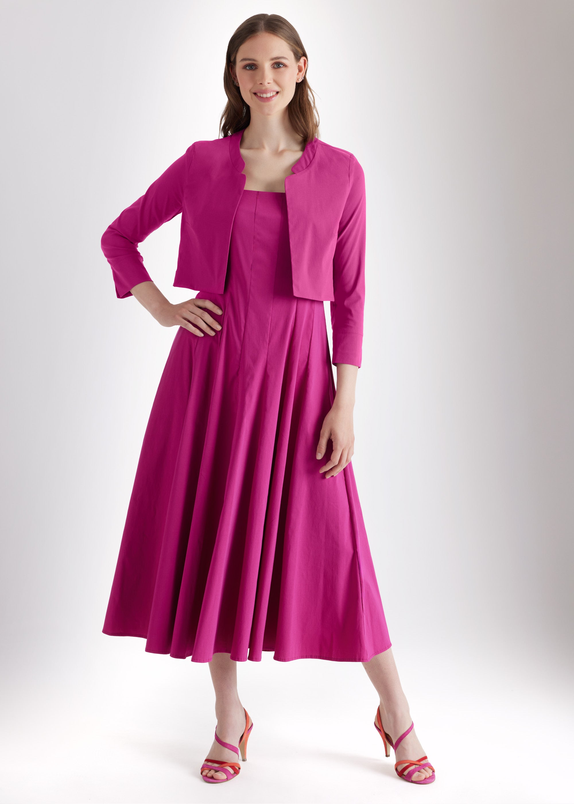 Bolero MYAGO aus Baumwollmix mit Elasthan und 3/4 - Arm - FOX'S - Fashion