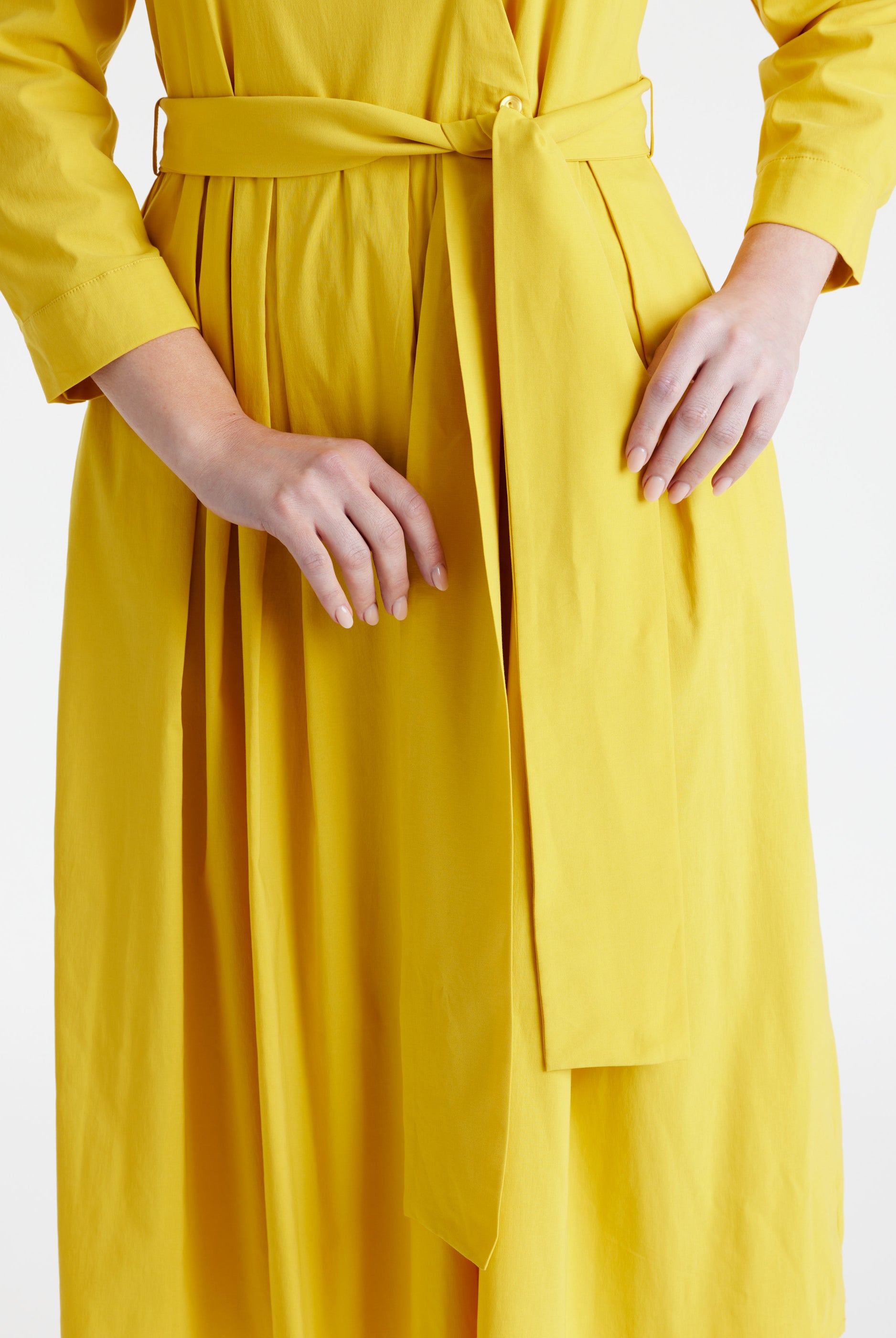Tailliertes Hemdblusenkleid MYLADJA aus Baumwollmix mit Stretch - FOX'S - Fashion