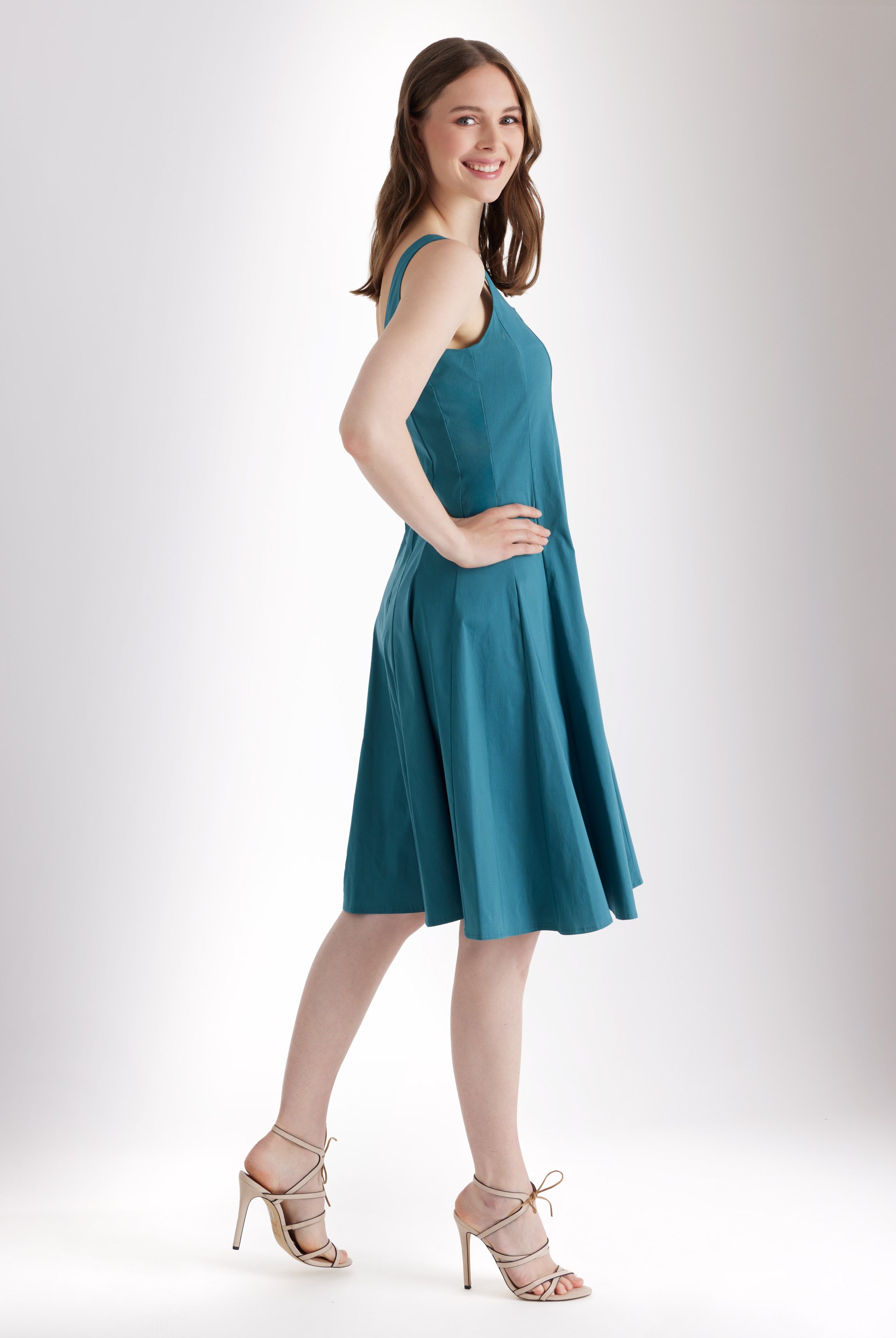 Kurzes, ausgestelltes Kleid MIASHY aus Baumwollmix mit Stretch - FOX'S - Fashion