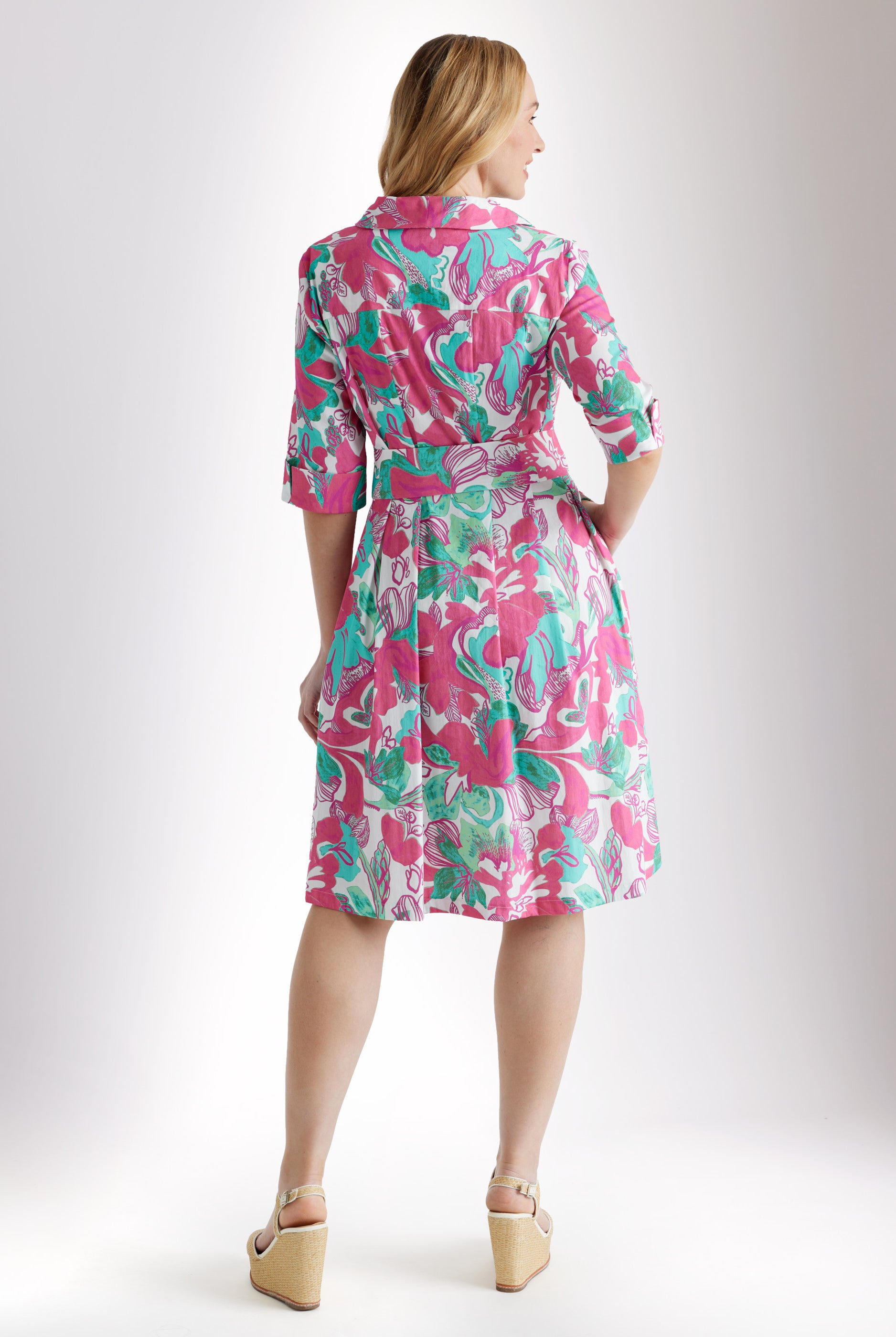 Tailliertes Kleid UDAXI aus Bio - Baumwolle - FOX'S - Fashion
