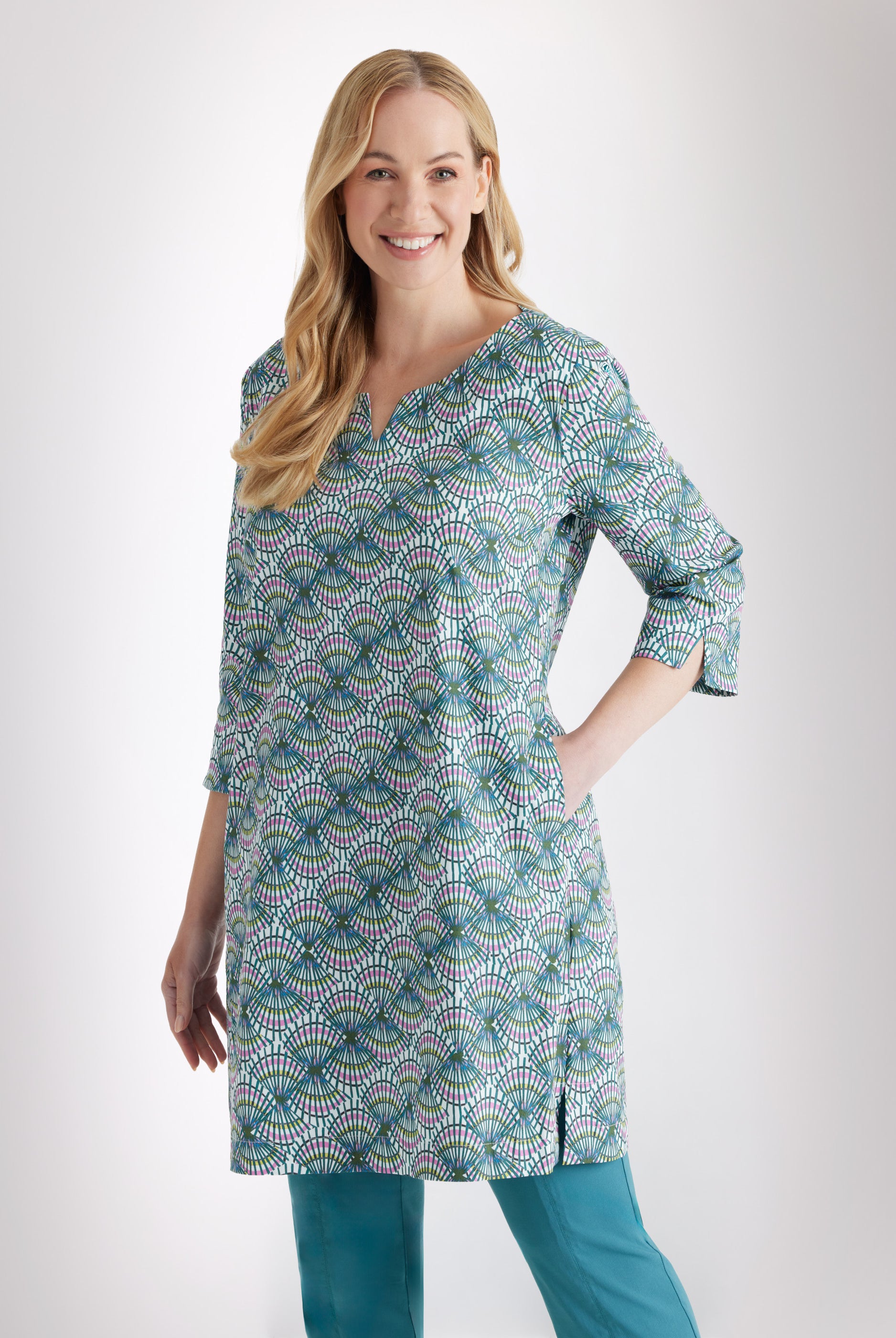 Taillierte Tunika UKUNIA aus Bio - Baumwolle mit Stretch - FOX'S - Fashion