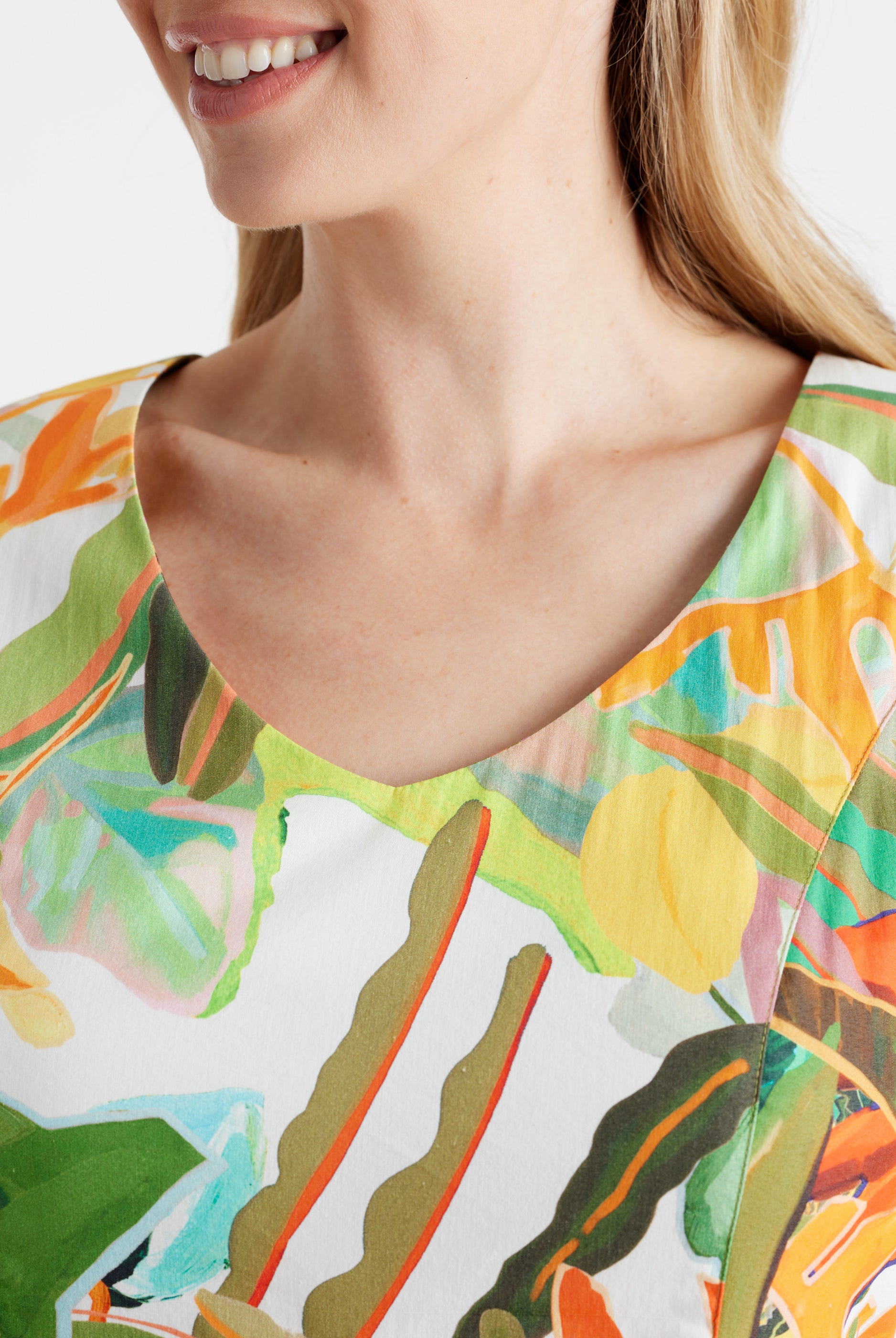 Tailliertes Kleid UNGANA aus Bio - Baumwolle - FOX'S - Fashion