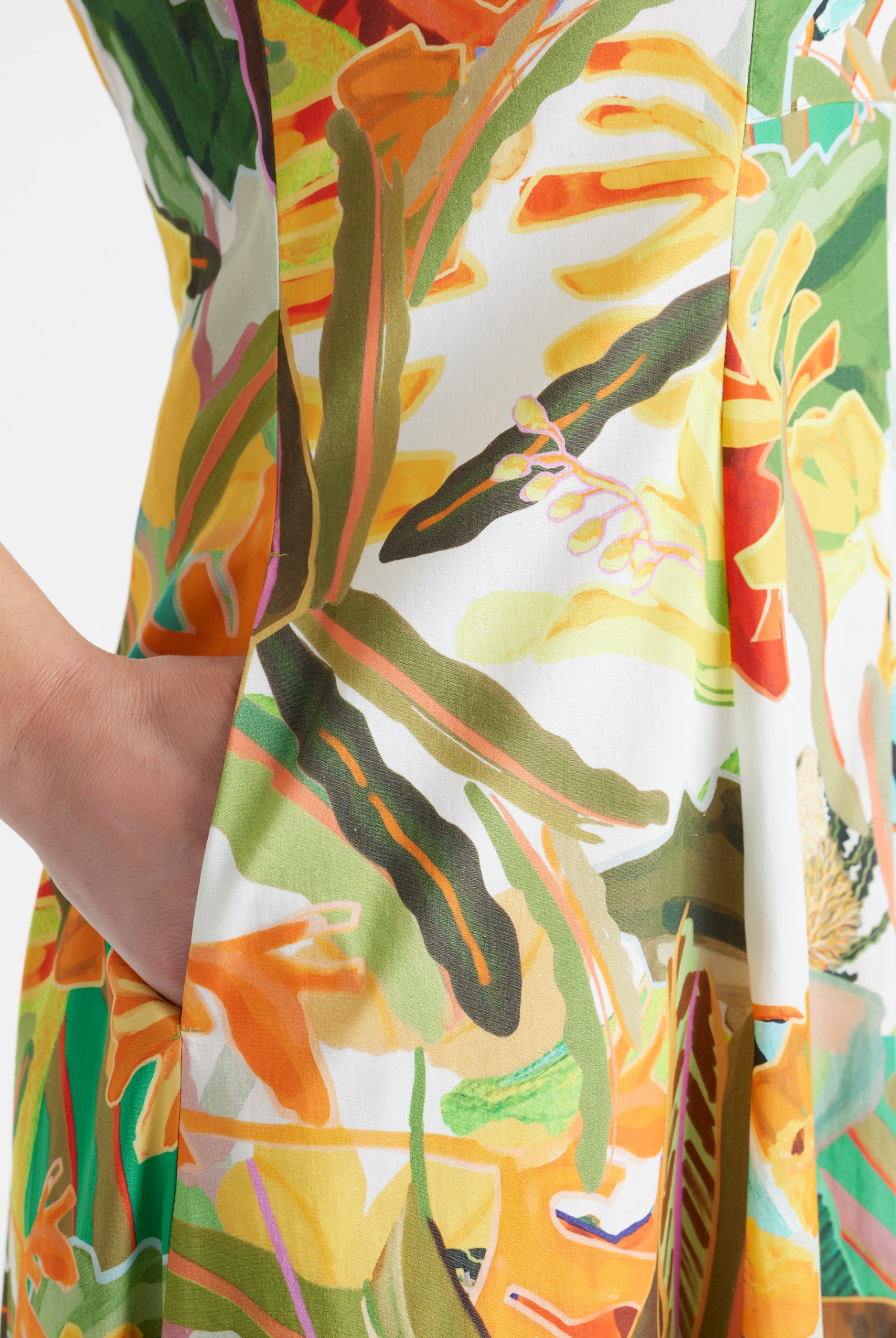 Tailliertes Kleid UNGANA aus Bio - Baumwolle - FOX'S - Fashion