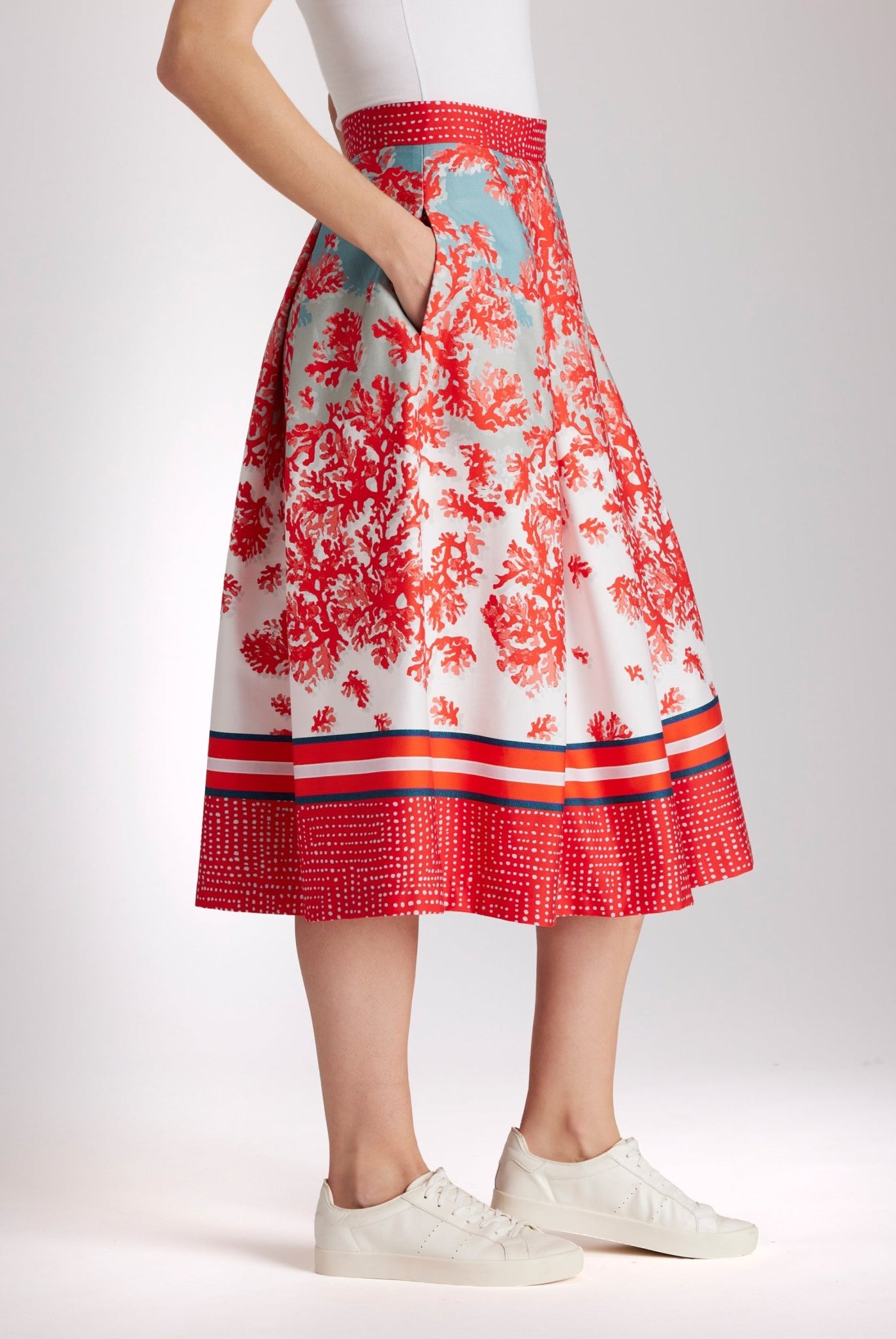 Ausgestellter Rock FAPIRO aus Bio - Baumwolle mit Reißverschluss - FOX'S - Fashion