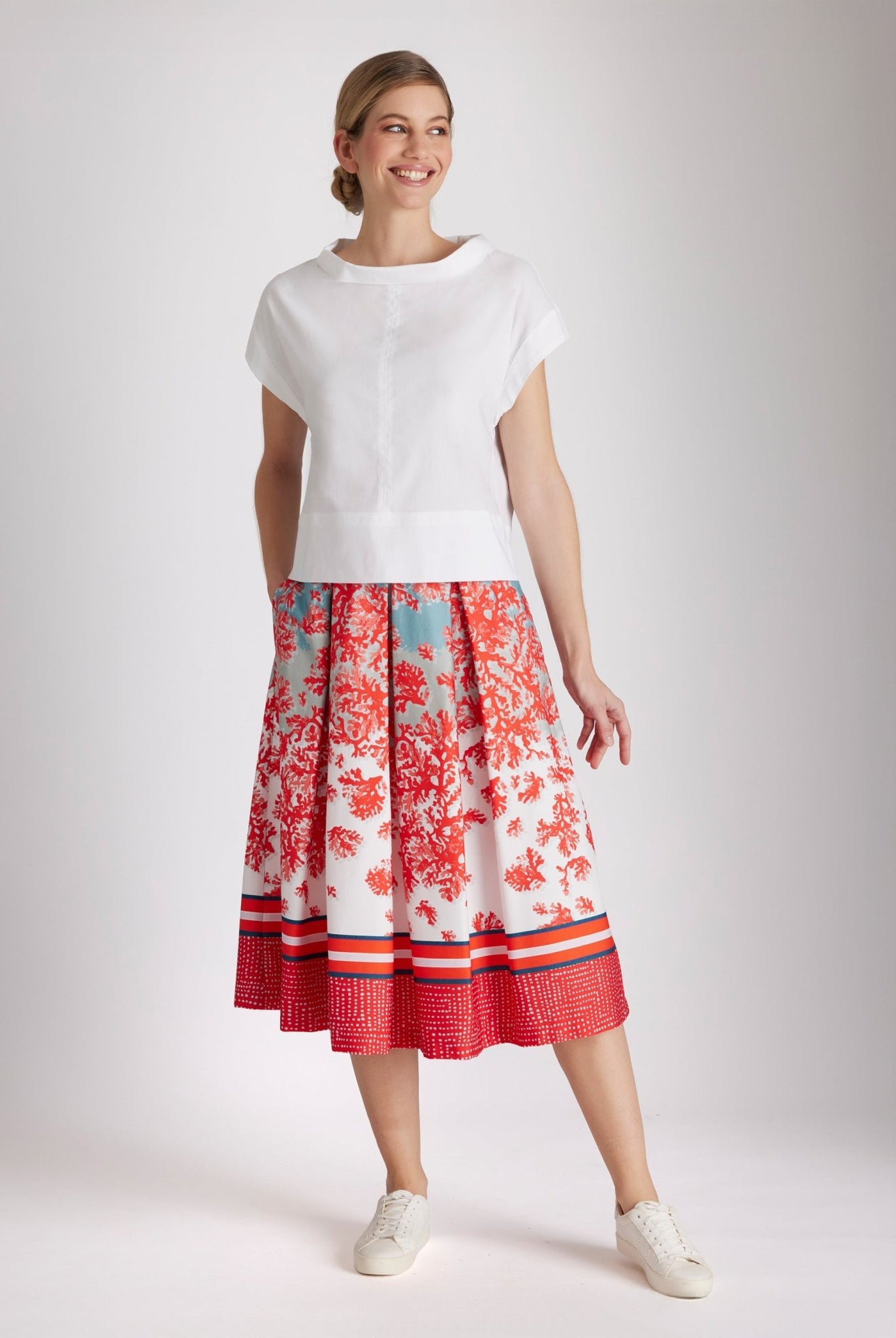 Ausgestellter Rock FAPIRO aus Bio - Baumwolle mit Reißverschluss - FOX'S - Fashion