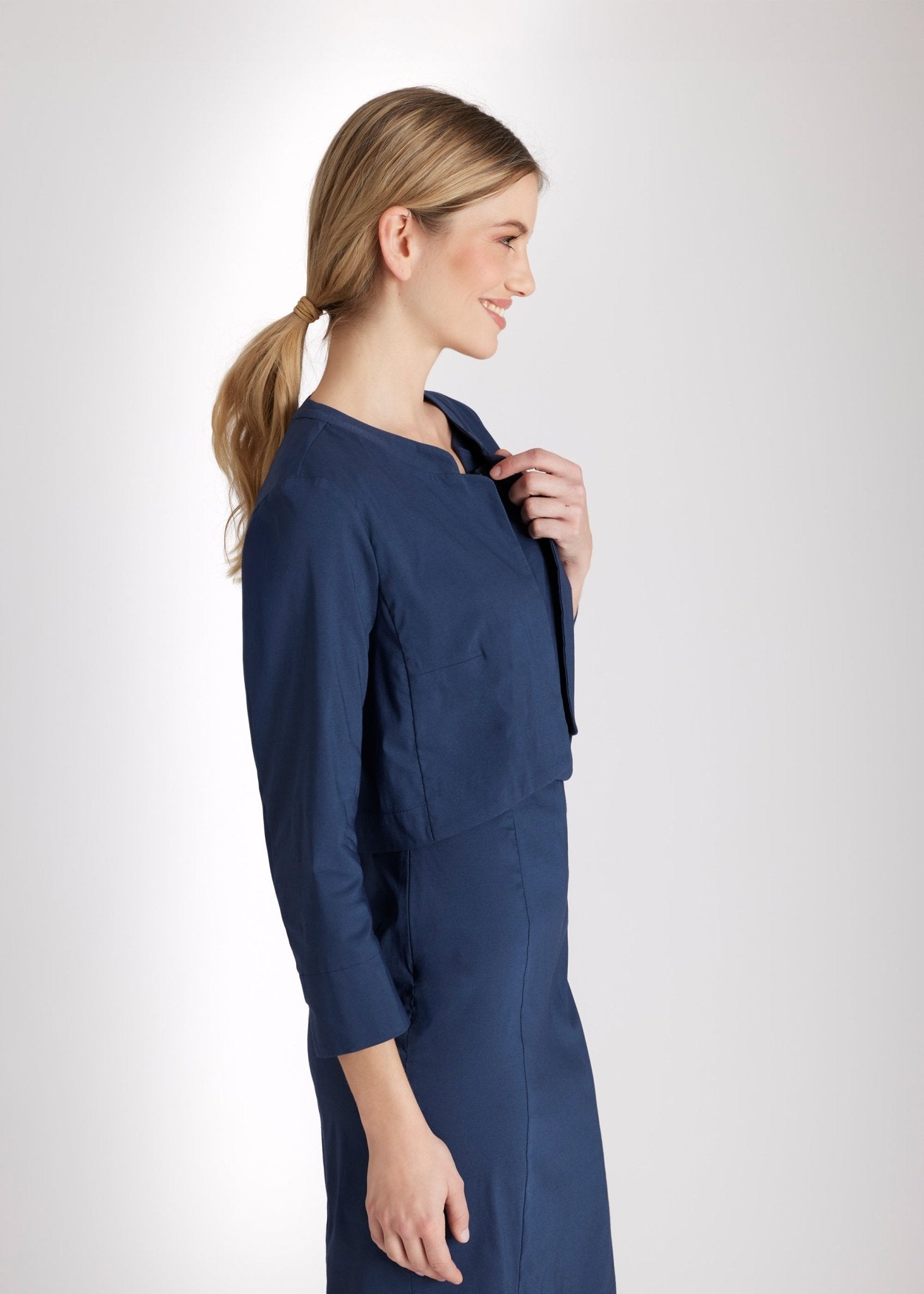 Bolero MYAGO aus Baumwollmix mit Elasthan und 3/4 - Arm - FOX'S - Fashion