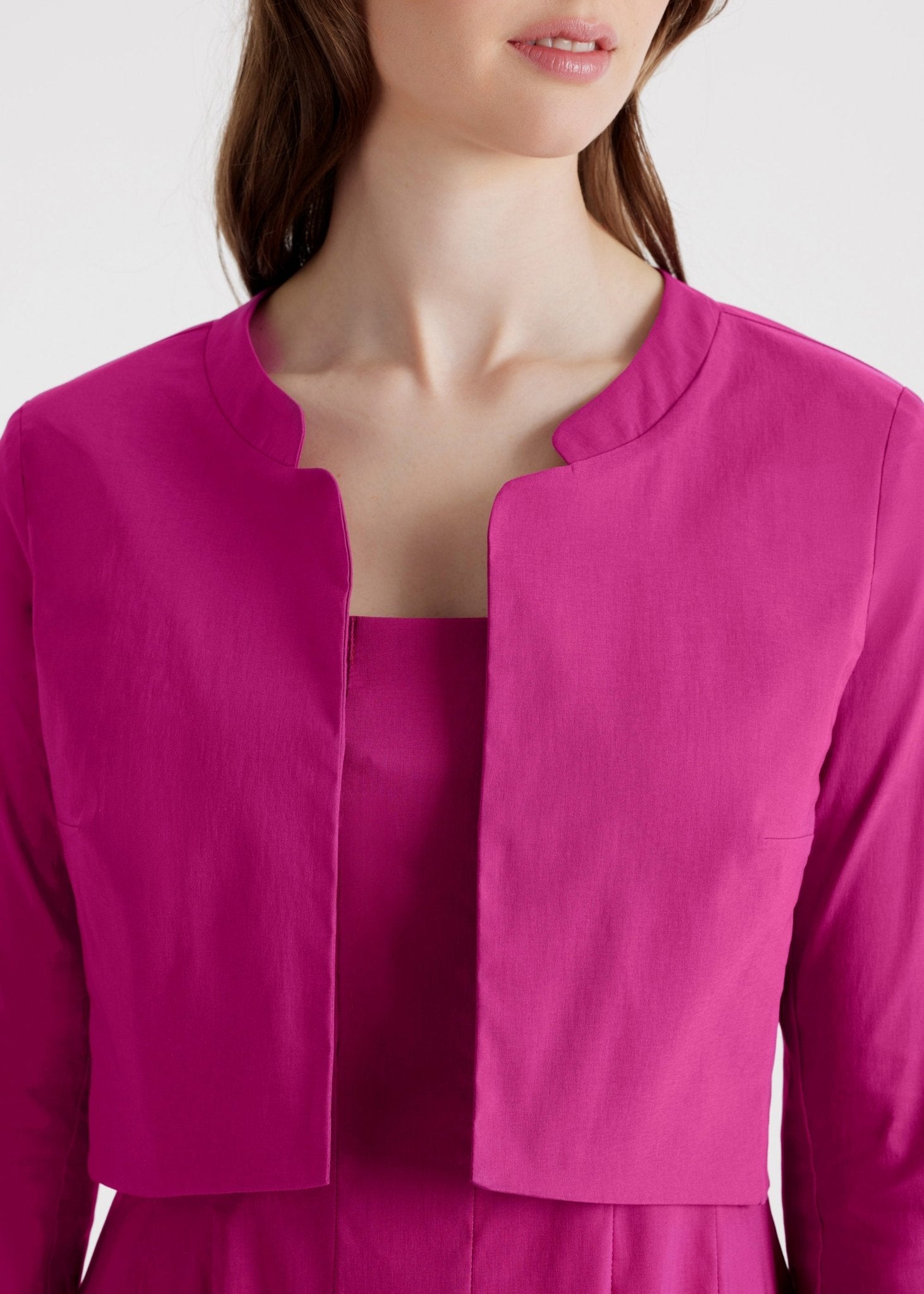 Bolero MYAGO aus Baumwollmix mit Elasthan und 3/4 - Arm - FOX'S - Fashion