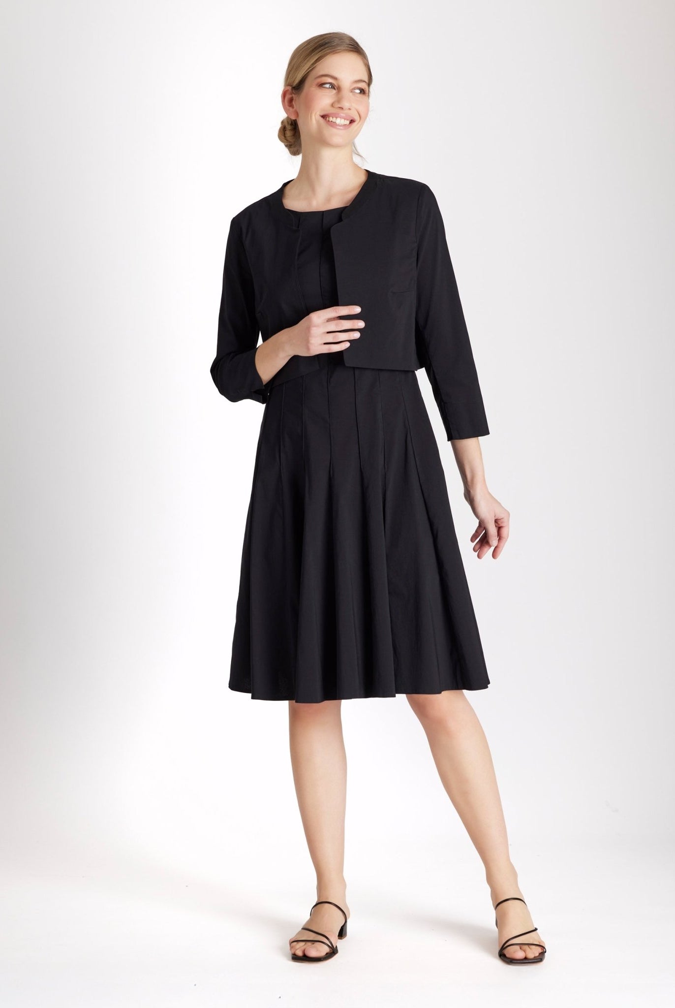 Bolero MYAGO aus Baumwollmix mit Elasthan und 3/4 - Arm - FOX'S - Fashion