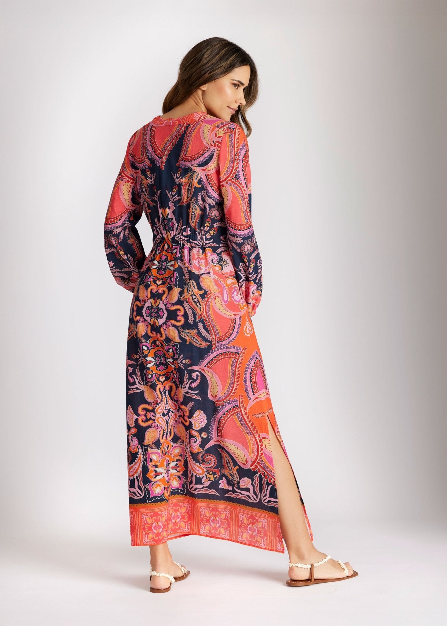 Coming Soon! Langes, tailliertes Kleid YIJE aus 100 % Baumwolle - FOX'S - Fashion