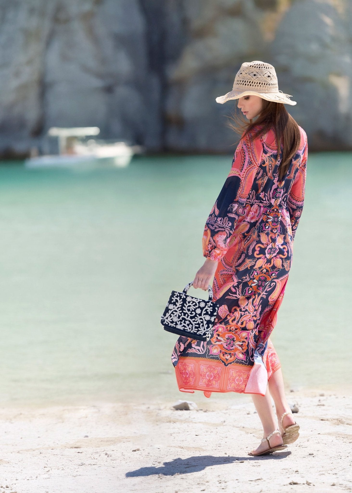 Coming Soon! Langes, tailliertes Kleid YIJE aus 100 % Baumwolle - FOX'S - Fashion