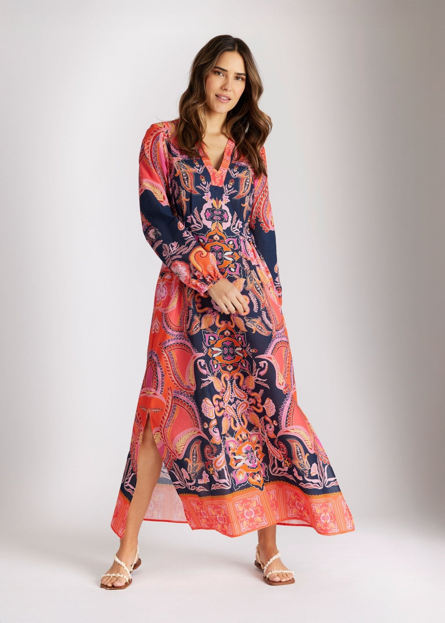 Coming Soon! Langes, tailliertes Kleid YIJE aus 100 % Baumwolle - FOX'S - Fashion