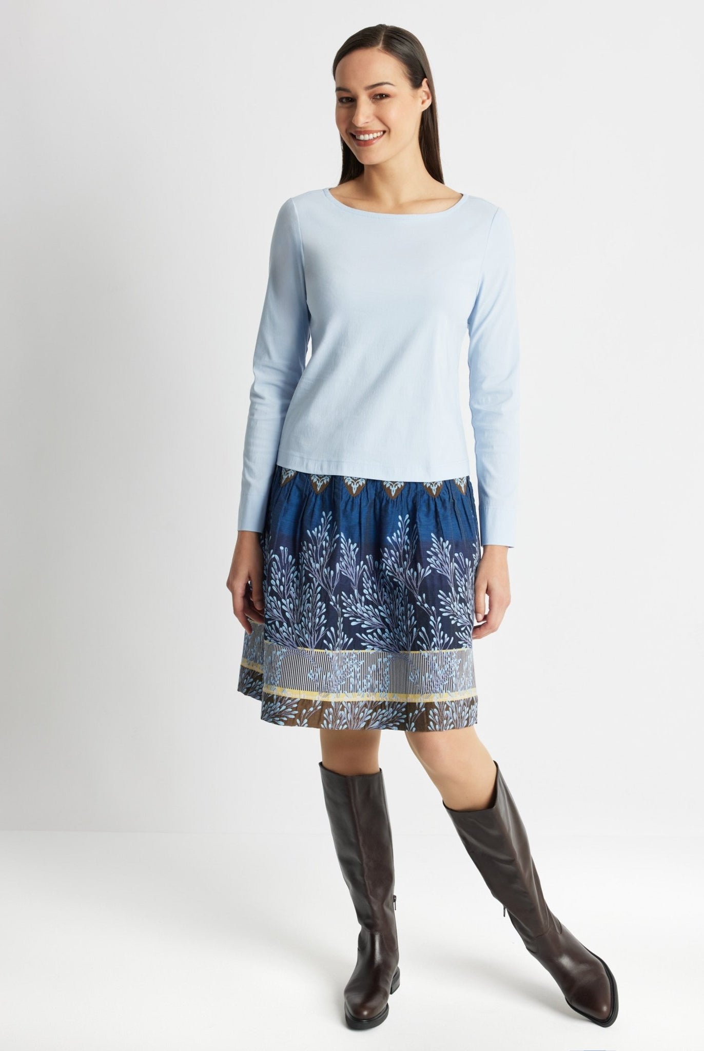 Gerade Bluse BONIUS aus leichtem Baumwoll-Mix mit Stretch - FOX'S-Fashion