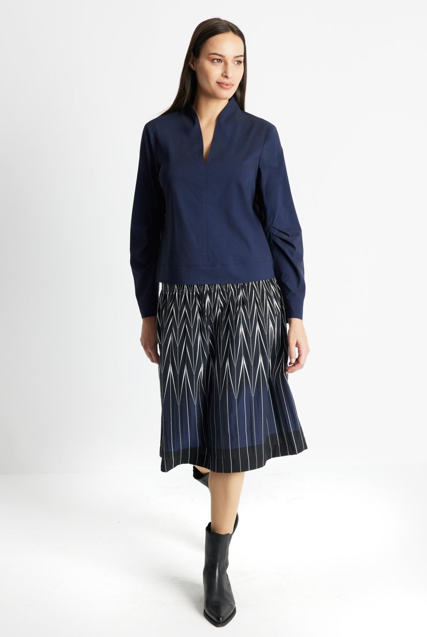 Gerade Bluse JIBRYX aus Viskose-Mix mit Stretch - FOX'S-Fashion