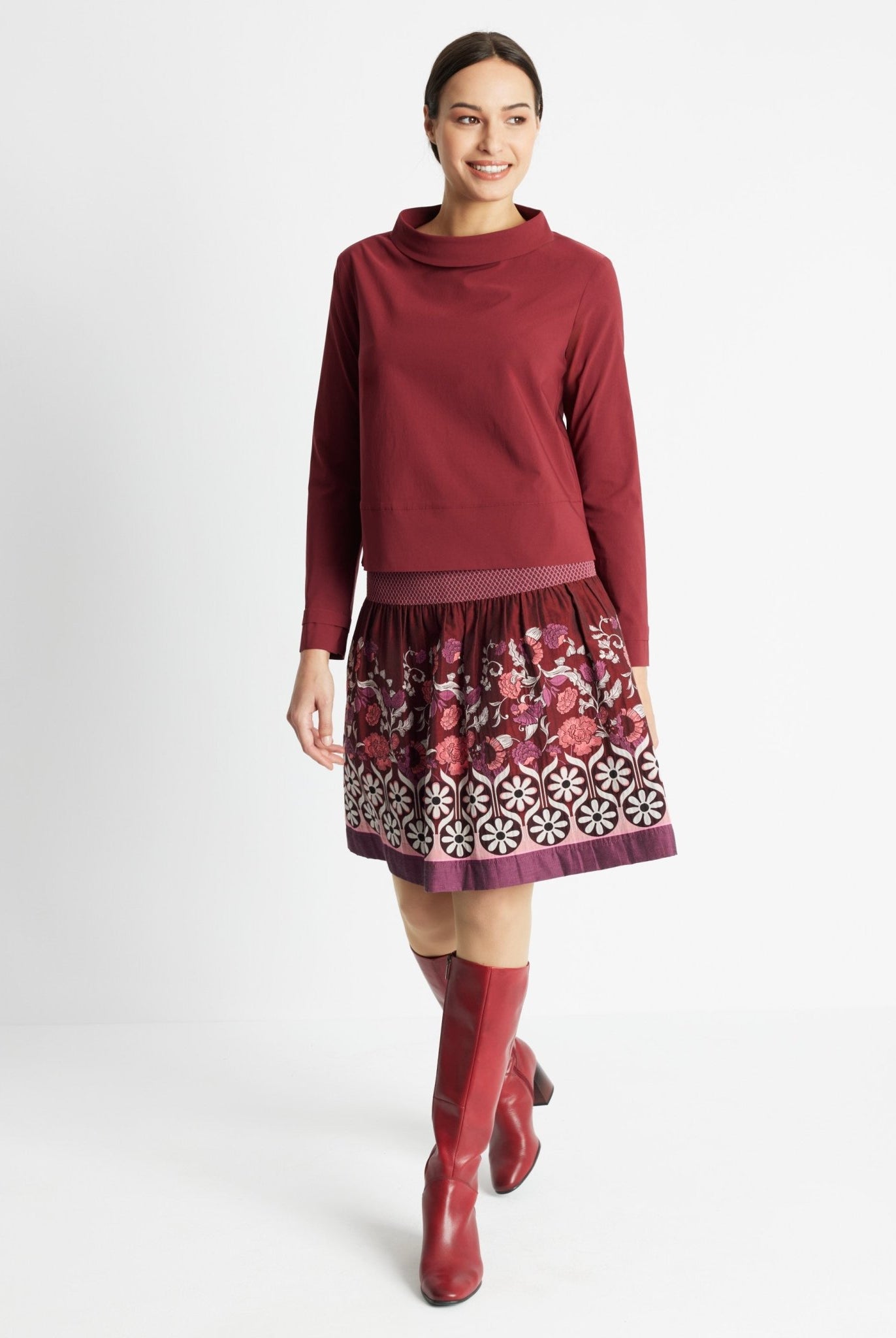 Gerade Bluse JURAMO aus Viskose-Mix mit Stretch - FOX'S-Fashion