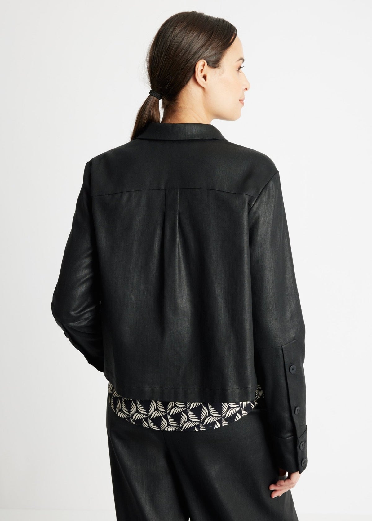 Gerade Hemdjacke ZANZIA aus 100 % Baumwolle - FOX'S-Fashion