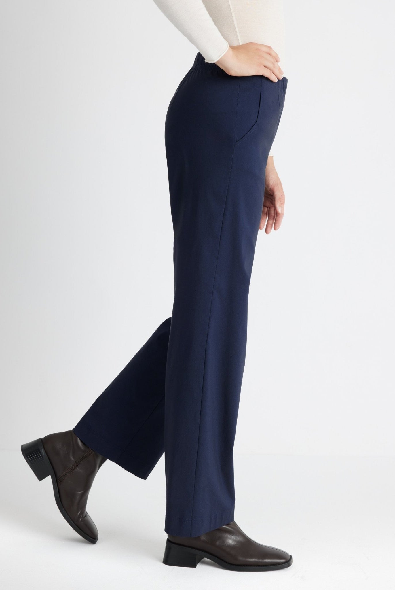 Gerade Hose JUSTIRA aus Viskose-Mix mit Gummibund - FOX'S-Fashion