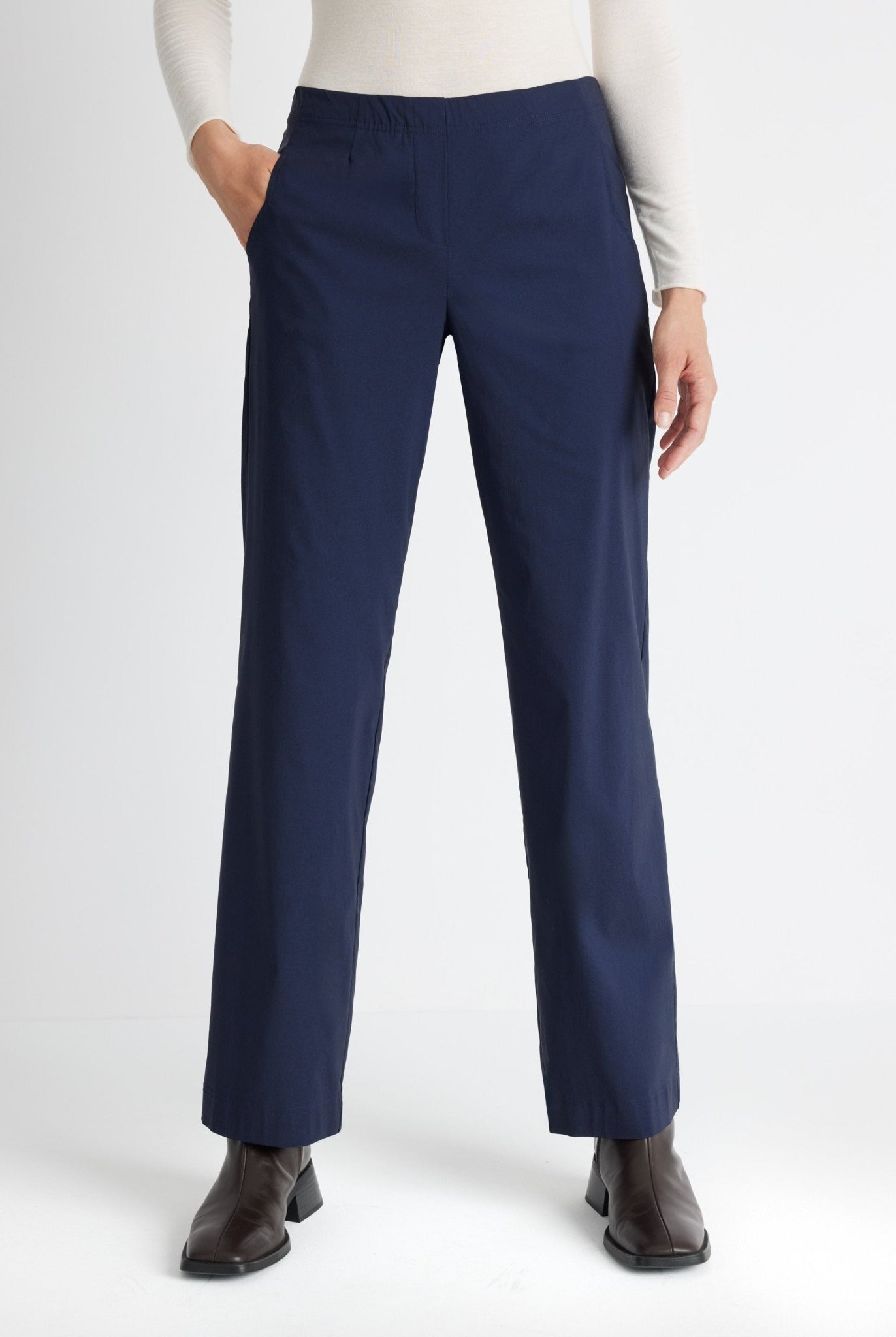 Gerade Hose JUSTIRA aus Viskose-Mix mit Gummibund - FOX'S-Fashion