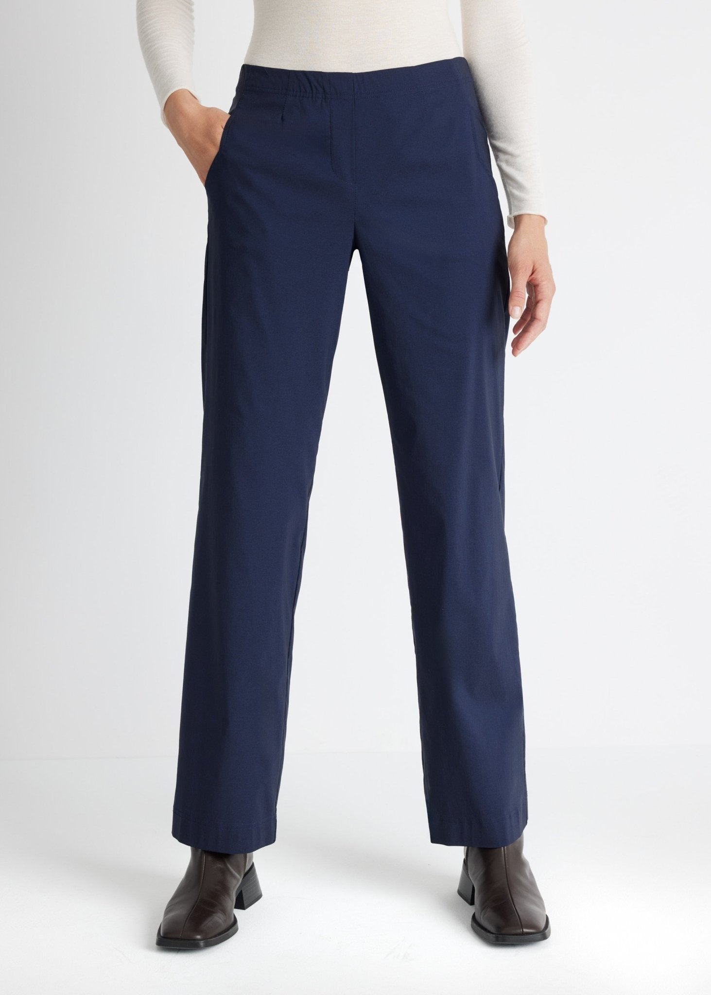 Gerade Hose JUSTIRA aus Viskose-Mix mit Gummibund - FOX'S-Fashion