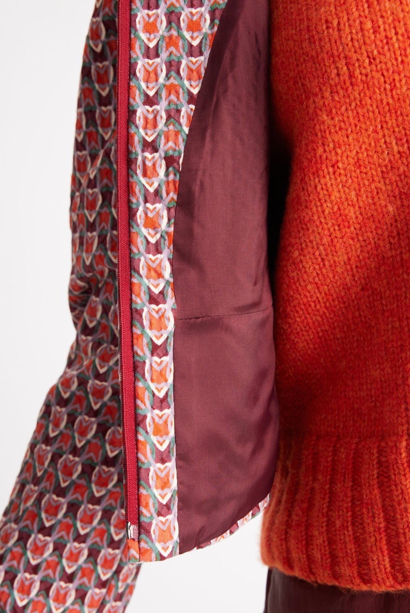 Gerade Jacke ENJAKI aus Viskose-Mix mit Reißverschluss - FOX'S-Fashion