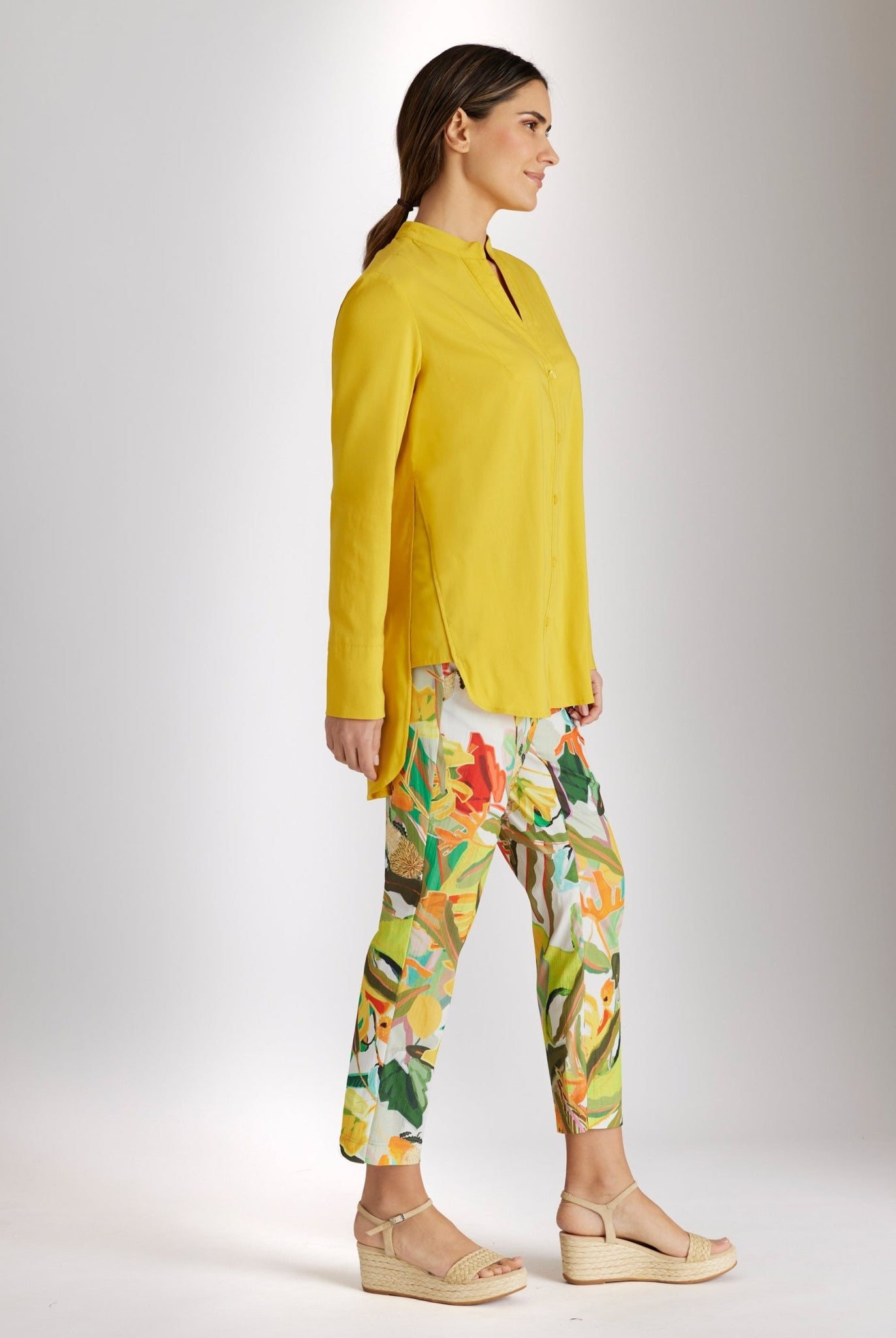 Gerade Longbluse BABLO aus leichtem Baumwollmix mit Stretch - FOX'S - Fashion