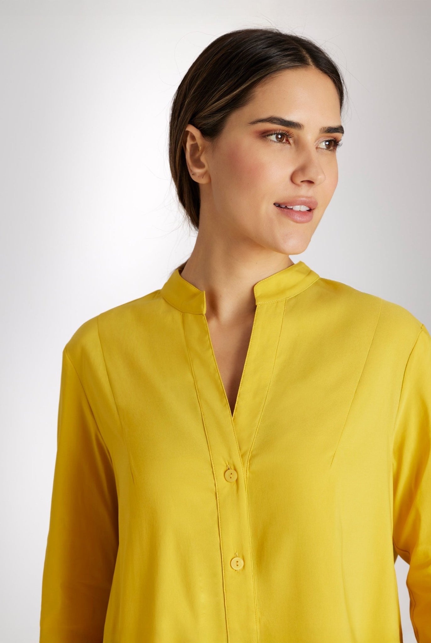 Gerade Longbluse BABLO aus leichtem Baumwollmix mit Stretch - FOX'S - Fashion