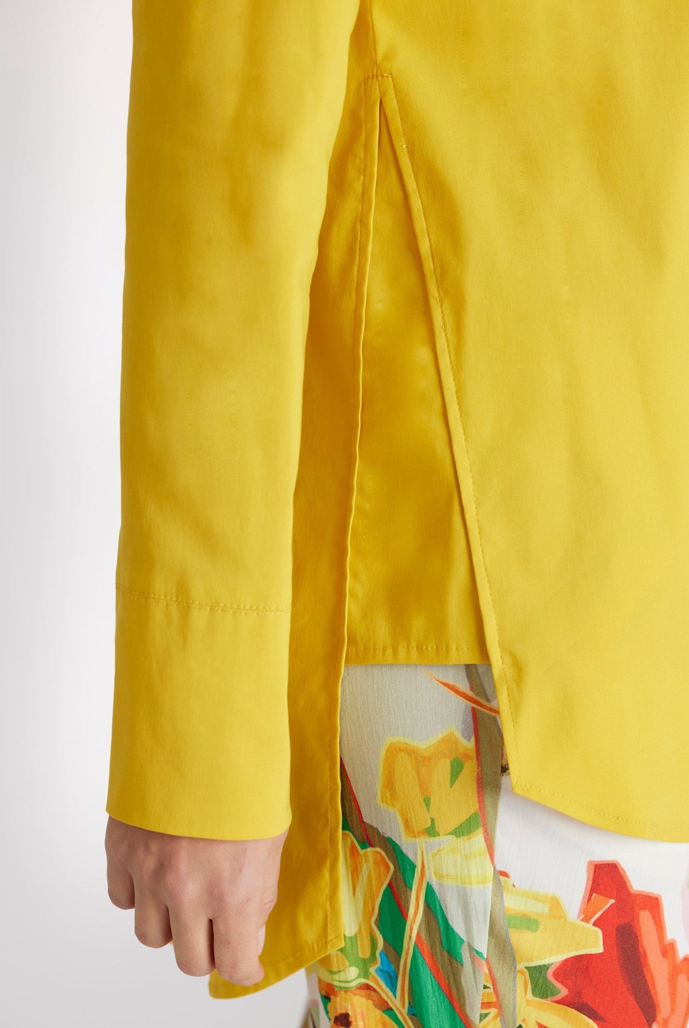 Gerade Longbluse BABLO aus leichtem Baumwollmix mit Stretch - FOX'S - Fashion