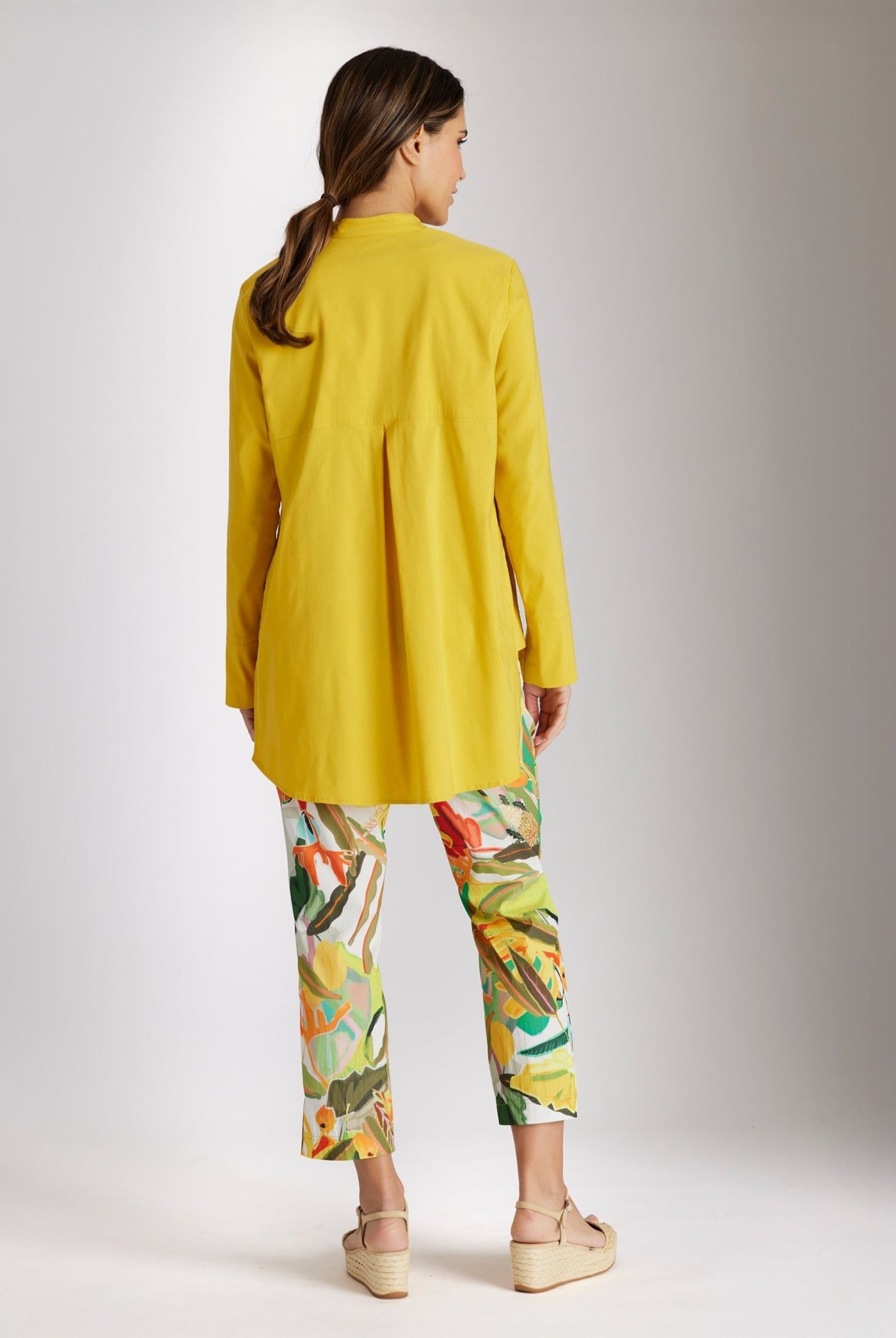 Gerade Longbluse BABLO aus leichtem Baumwollmix mit Stretch - FOX'S - Fashion