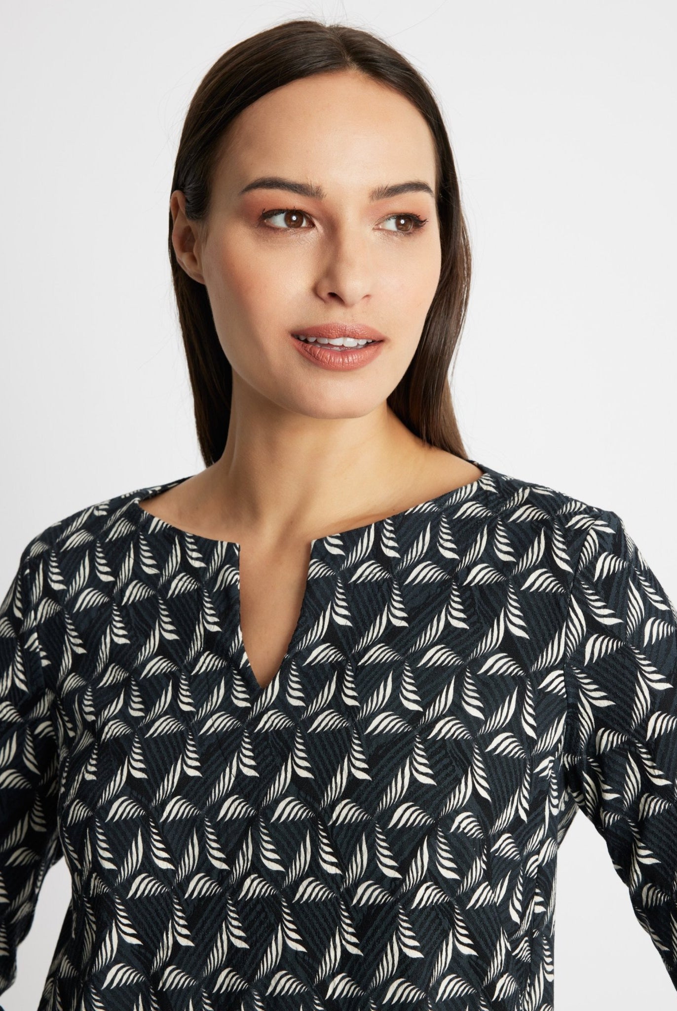 Gerade Tunika ELOYA aus Viskose-Mix - FOX'S-Fashion