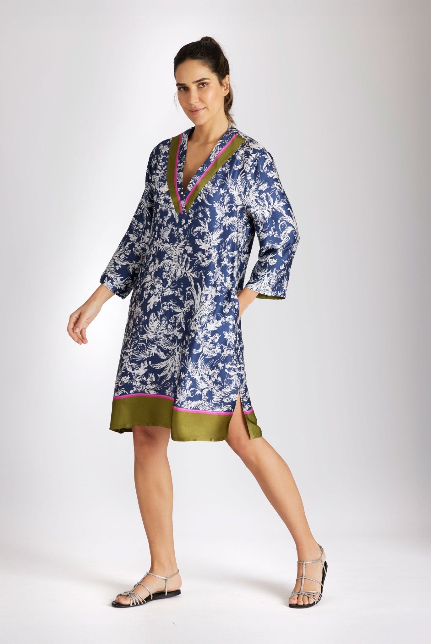 Gerade Tunika ZUKINA aus Viskose mit 3/4 - Arm - FOX'S - Fashion