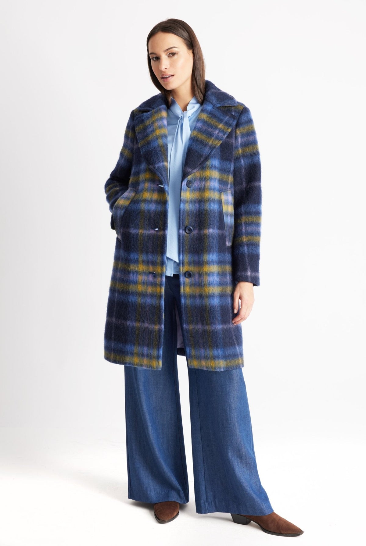Gerader Mantel KARORA aus Schurwolle - FOX'S-Fashion