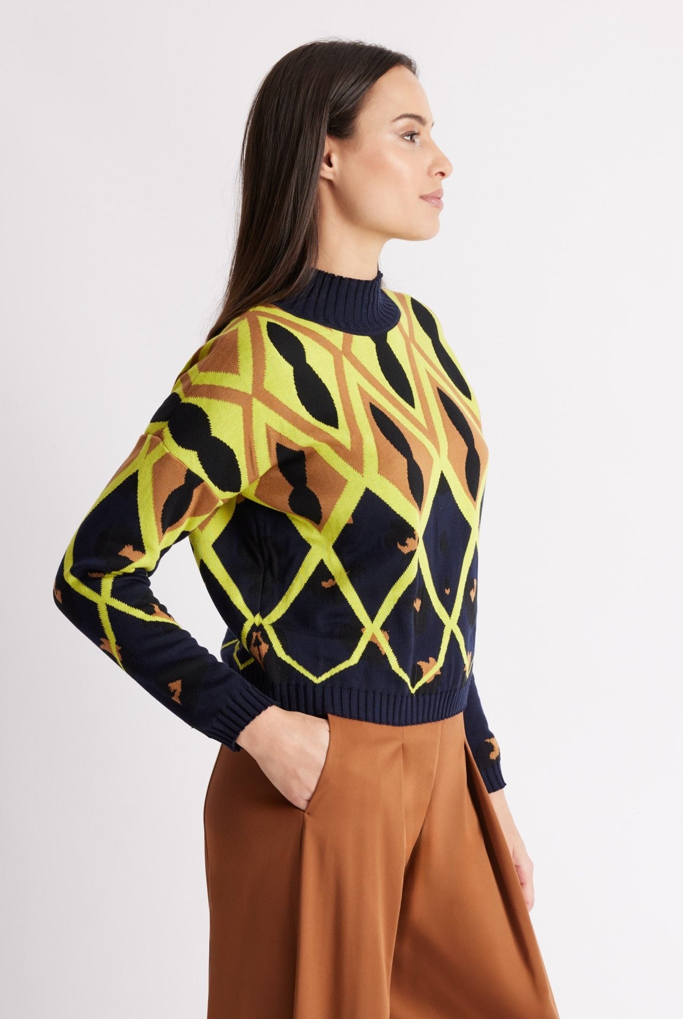 Gerader Strickpullover DARIBO aus Baumwoll-Mix - FOX'S-Fashion