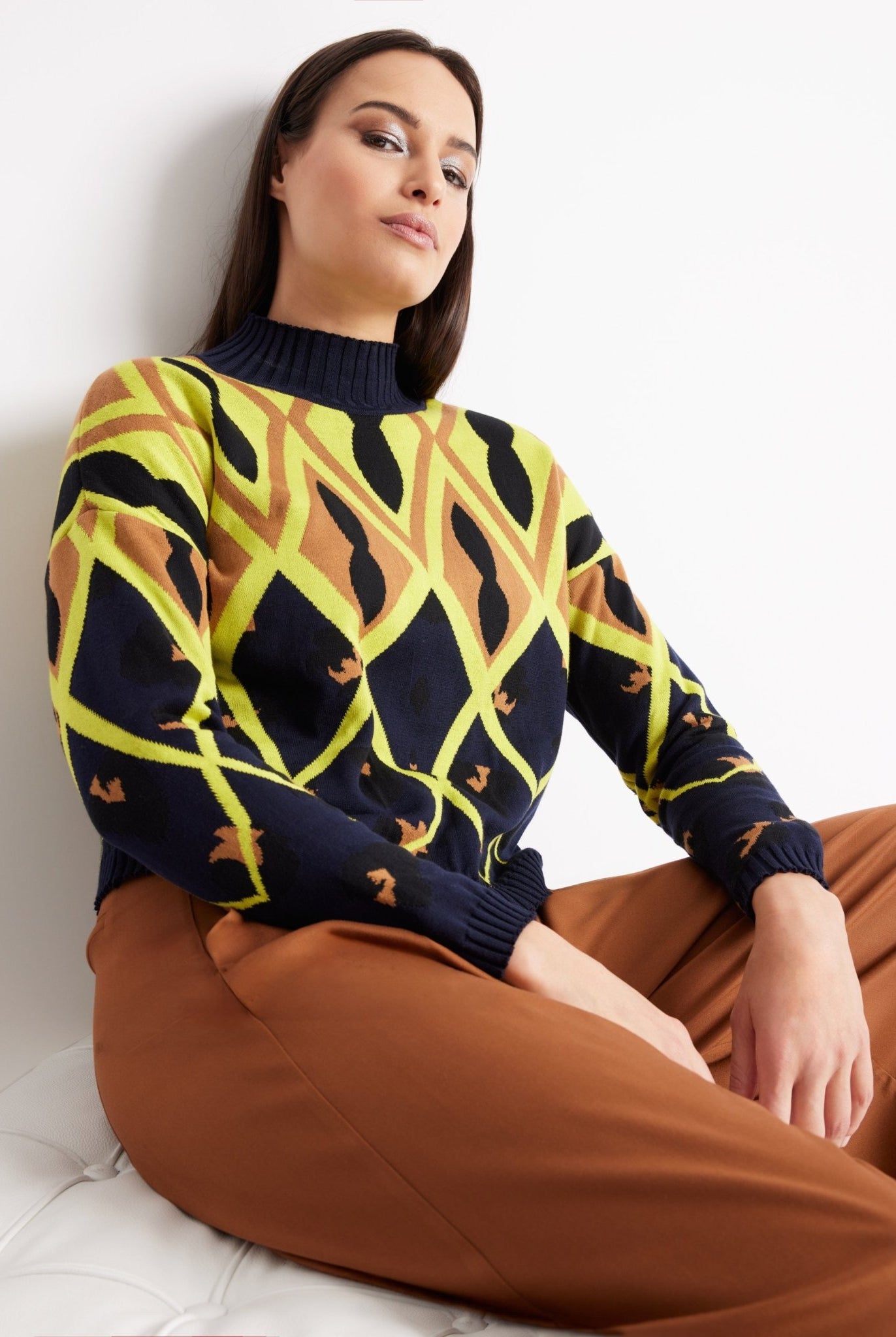 Gerader Strickpullover DARIBO aus Baumwoll-Mix - FOX'S-Fashion