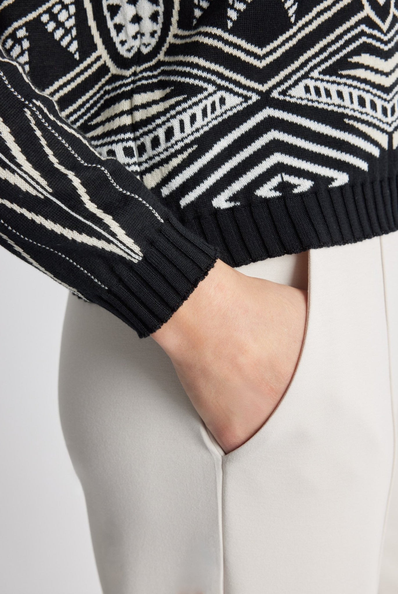 Gerader Strickpullover DARIBO aus Baumwoll-Mix - FOX'S-Fashion