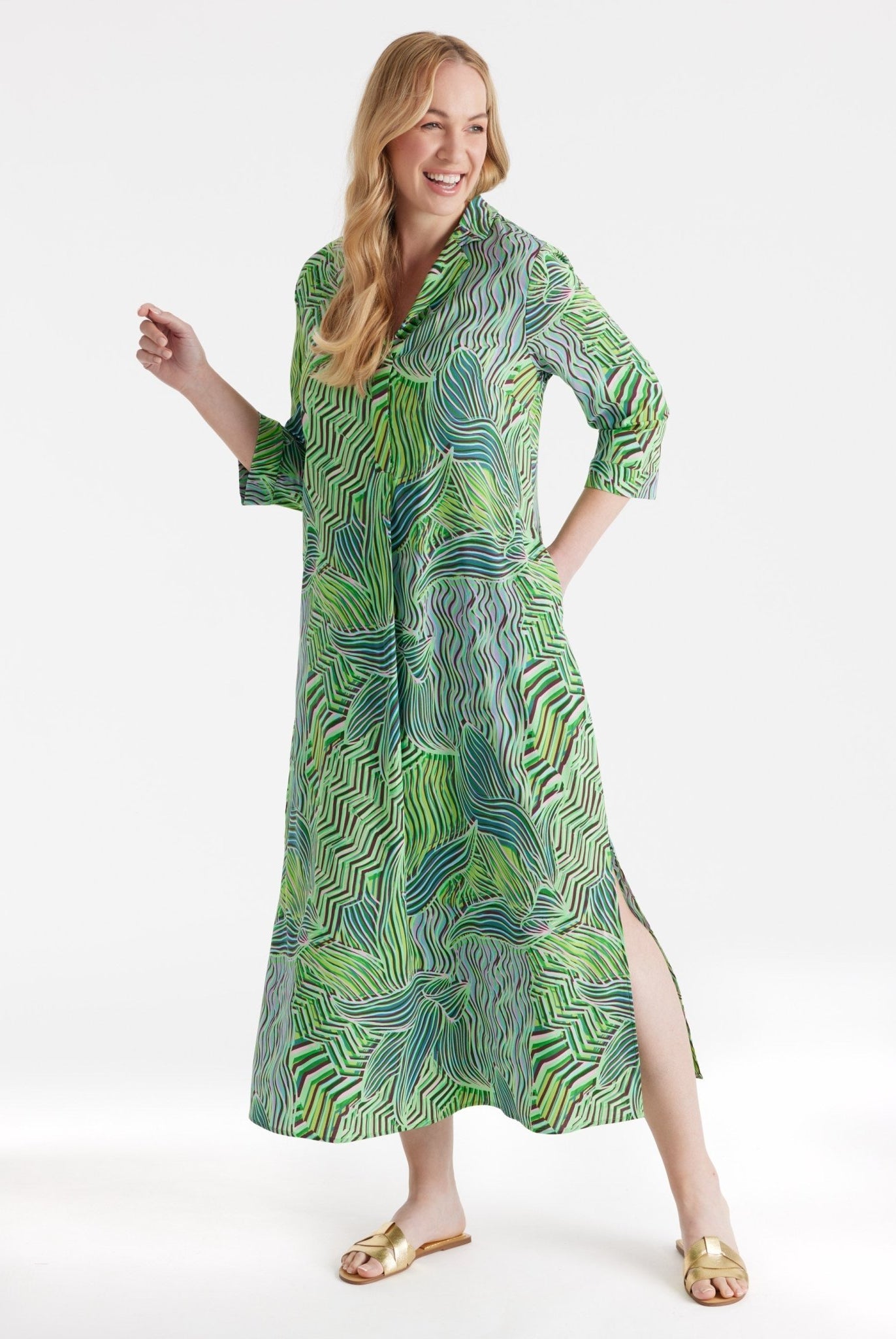 Gerades Midi - Kleid WOTALI aus Viskose - FOX'S - Fashion