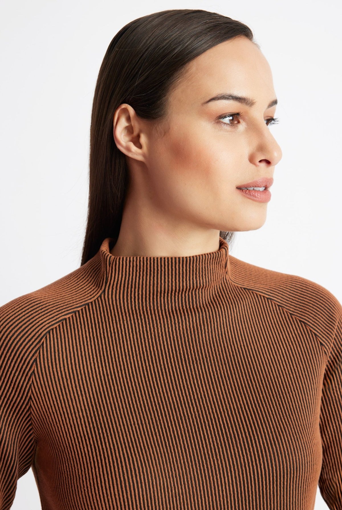 Gerades Shirt POETRA aus fein geripptem Viskose-Mix - FOX'S-Fashion