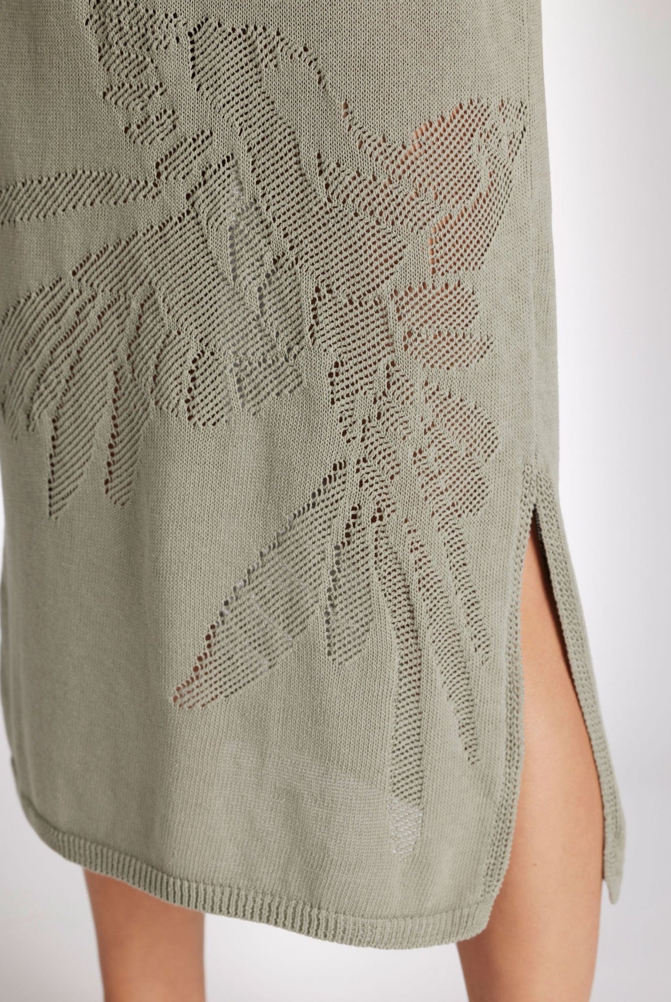 Gerades Strickkleid TORNADA aus Baumwolle und Leinen - FOX'S - Fashion