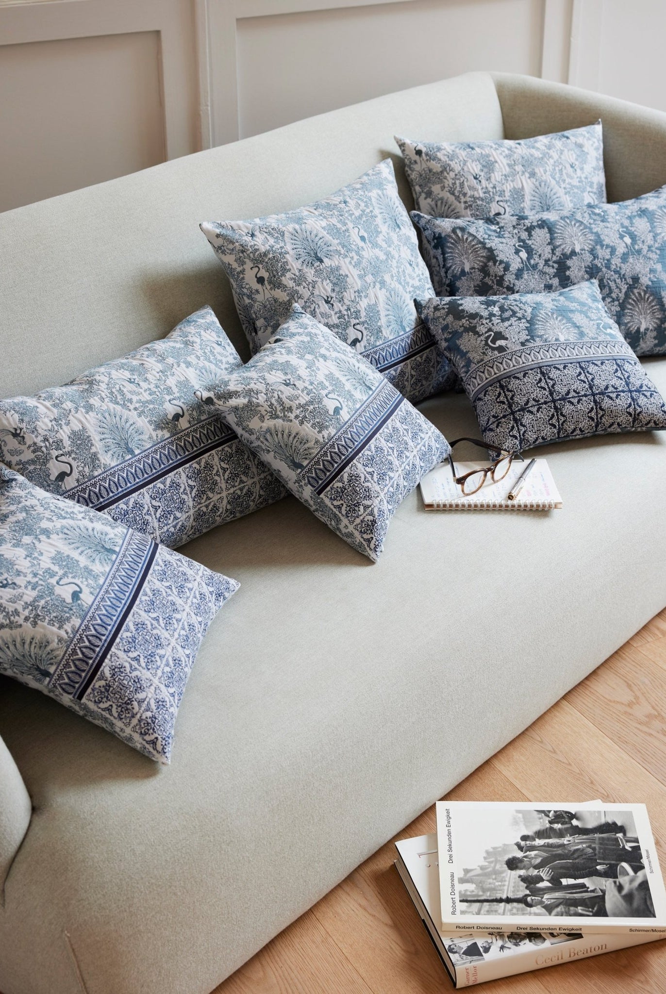 Gewebte Dekokissenhülle EVELIN in edlem Jacquard aus Baumwoll - Viskose - Mix - FOX'S - Fashion