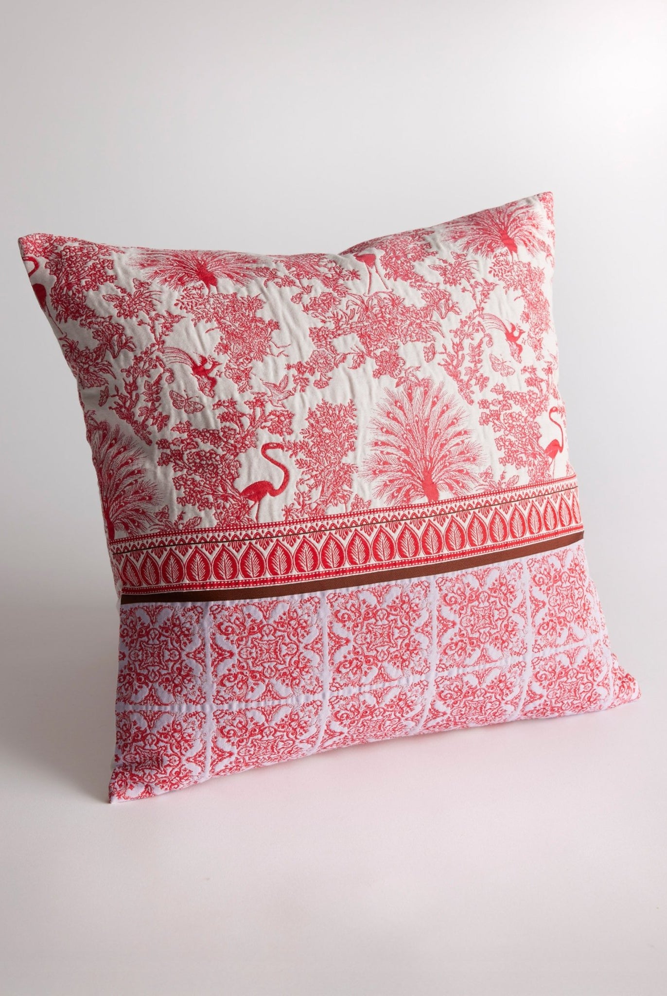 Gewebte Dekokissenhülle EVELIN in edlem Jacquard aus Baumwoll - Viskose - Mix - FOX'S - Fashion