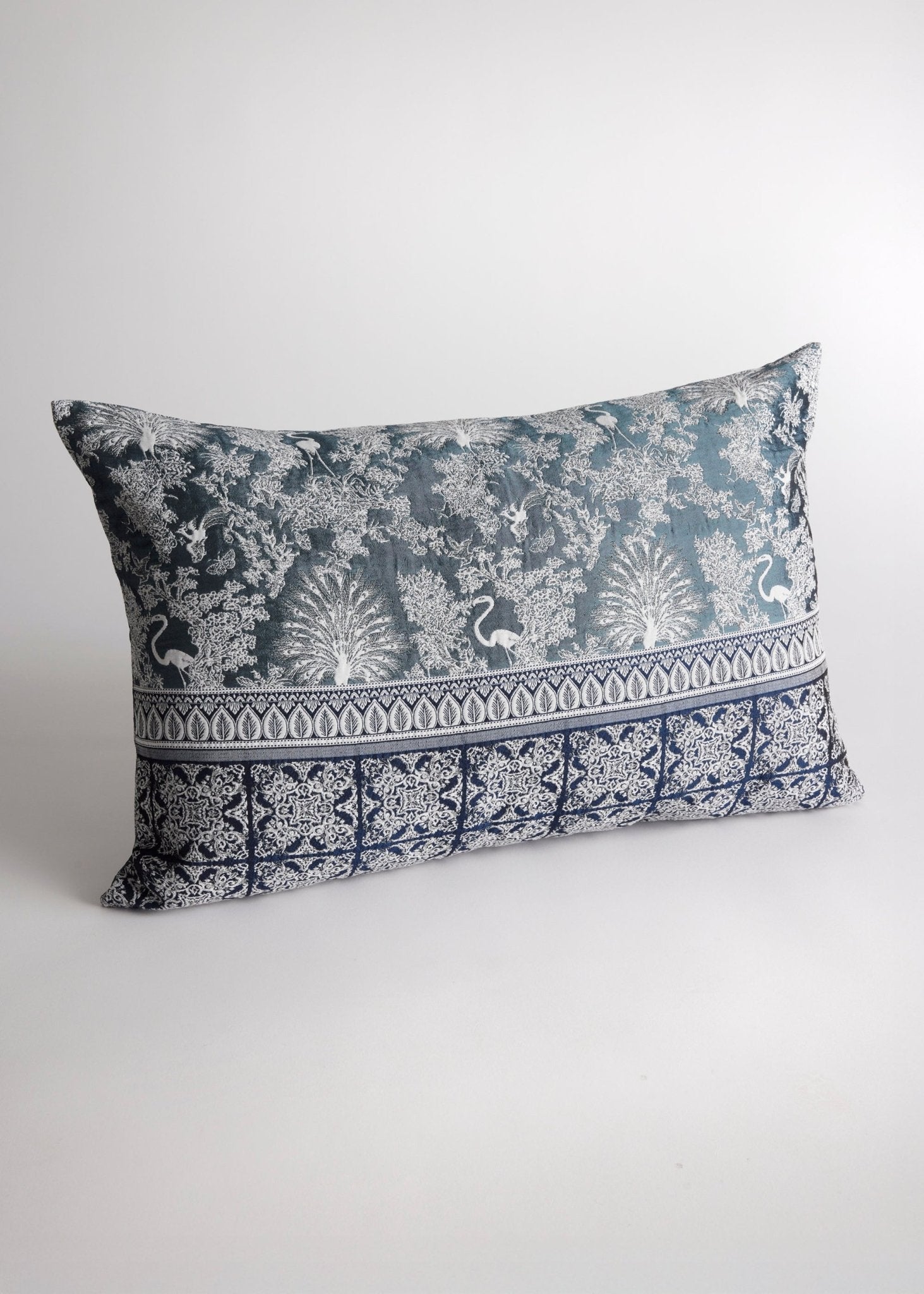 Gewebte Dekokissenhülle EVELIN in edlem Jacquard aus Baumwoll - Viskose - Mix - FOX'S - Fashion