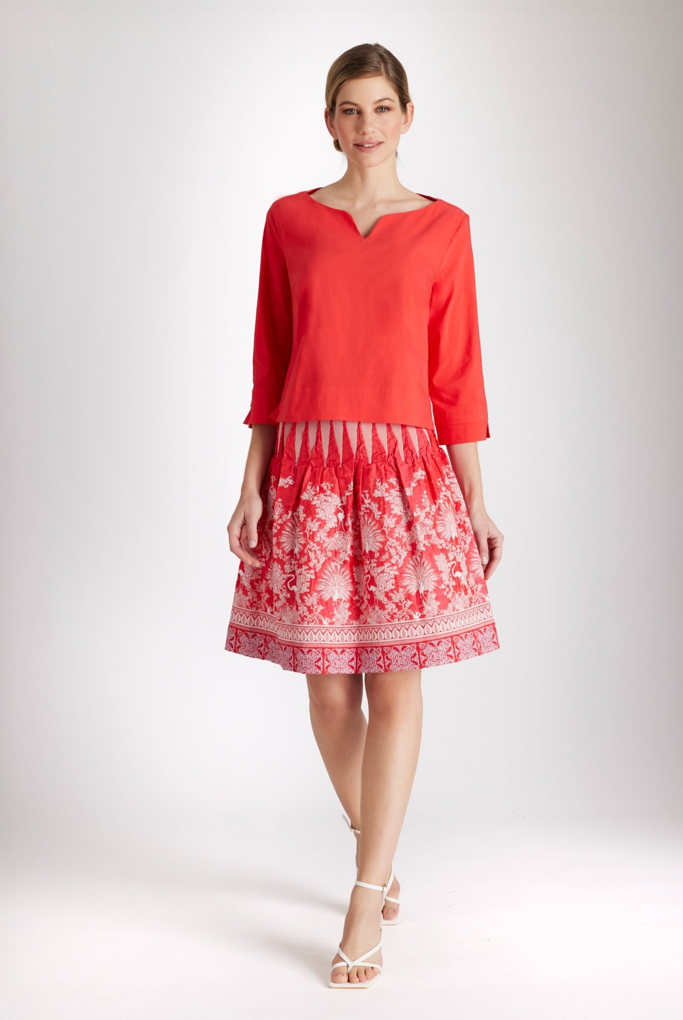 Kastige Bluse BUSHAKTY aus leichtem Baumwollmix mit Stretch - FOX'S - Fashion