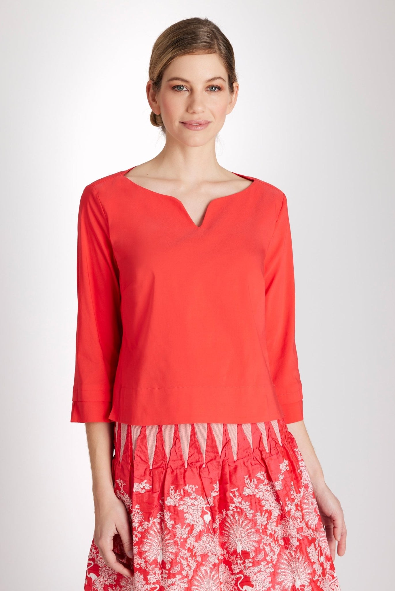 Kastige Bluse BUSHAKTY aus leichtem Baumwollmix mit Stretch - FOX'S - Fashion