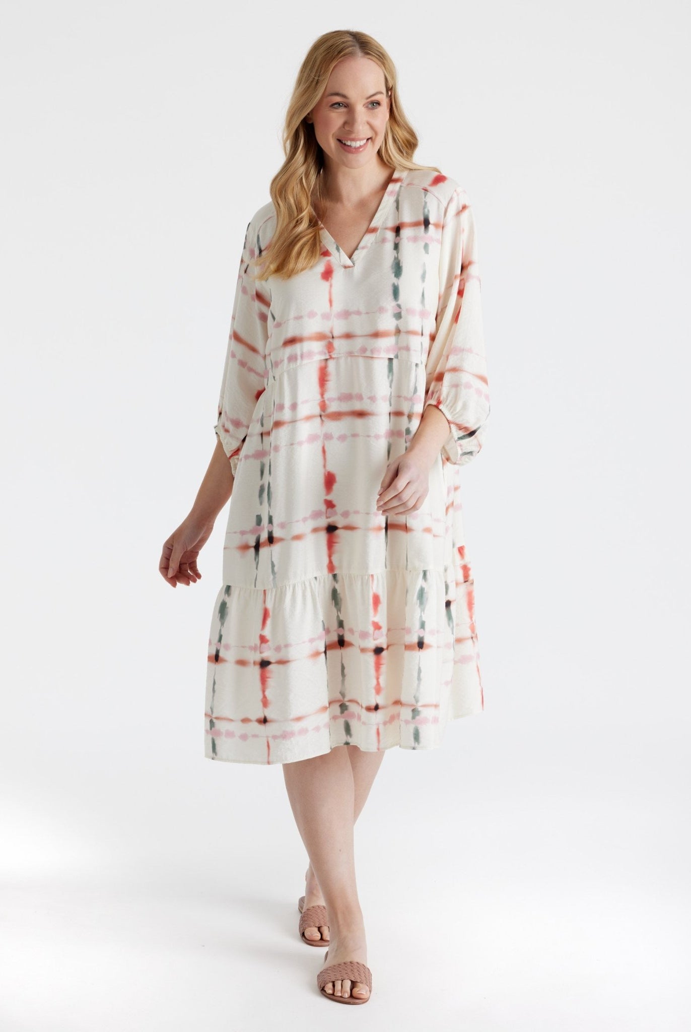 Kleid XYLONA aus Viskose - Mix in A - Linie - FOX'S - Fashion