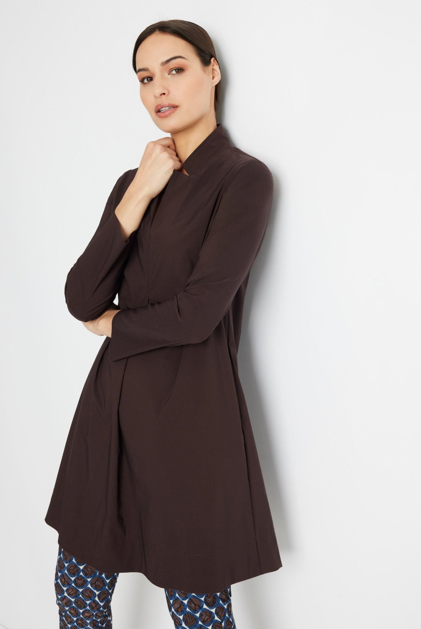 Knielange Tunika JAIZA aus Viskose-Mix mit Stretch - FOX'S-Fashion