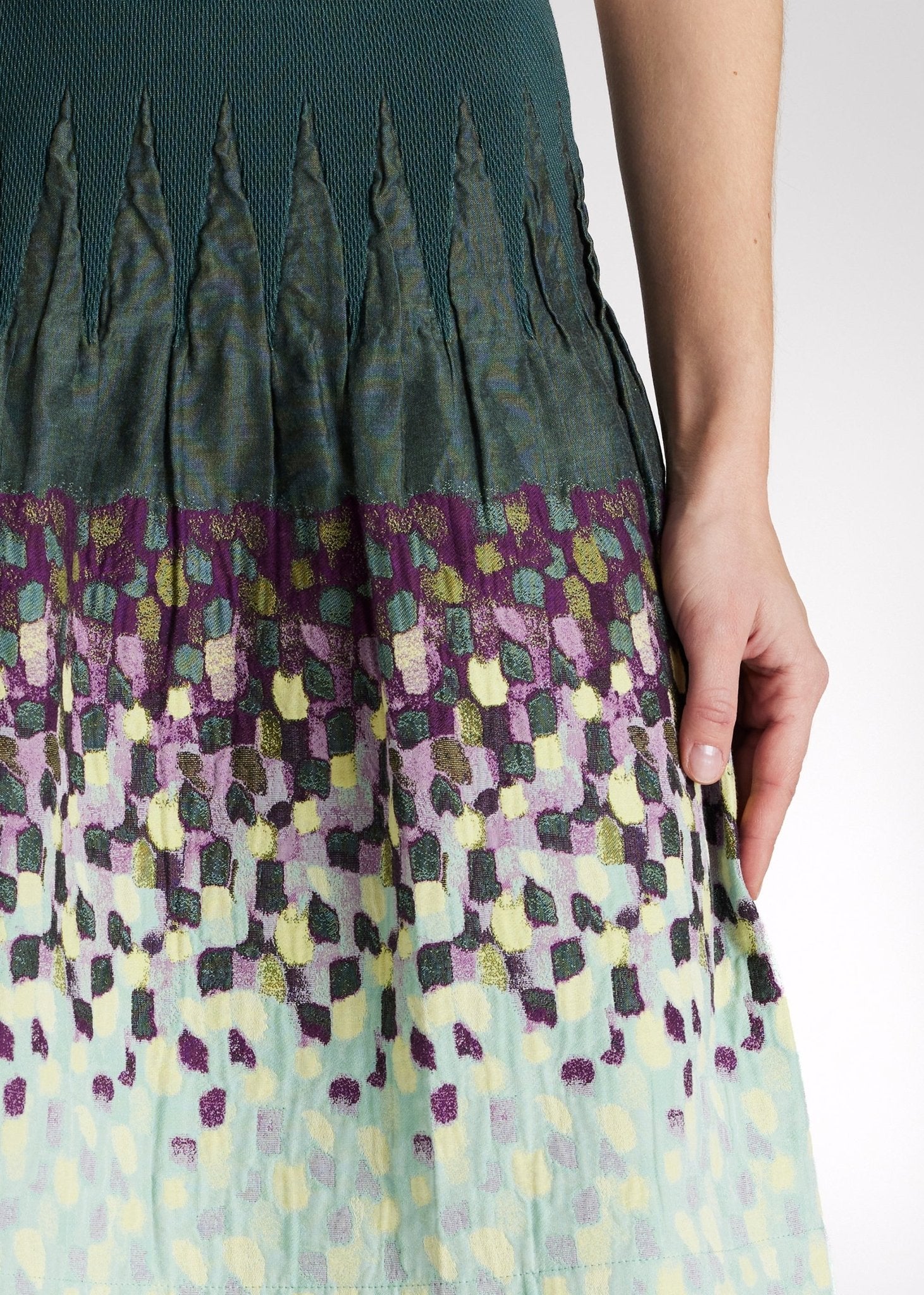 Kurzer One Size Rock LACROS-S mit Gummibund und Fleckenmuster in Grün