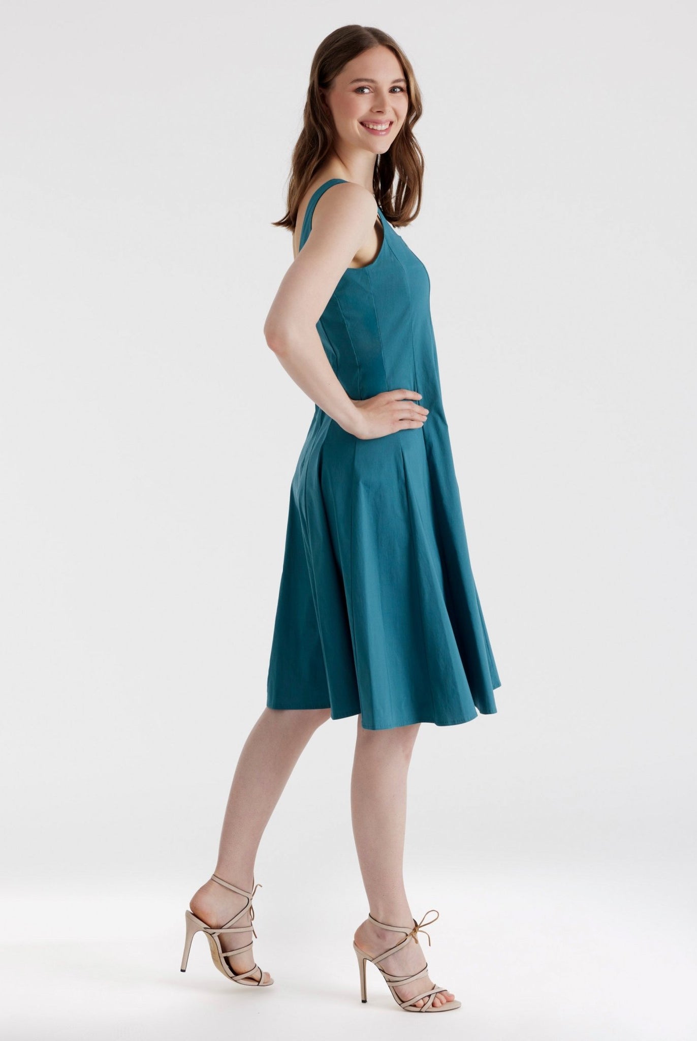 Kurzes, ausgestelltes Kleid MIASHY aus Baumwollmix mit Stretch - FOX'S - Fashion