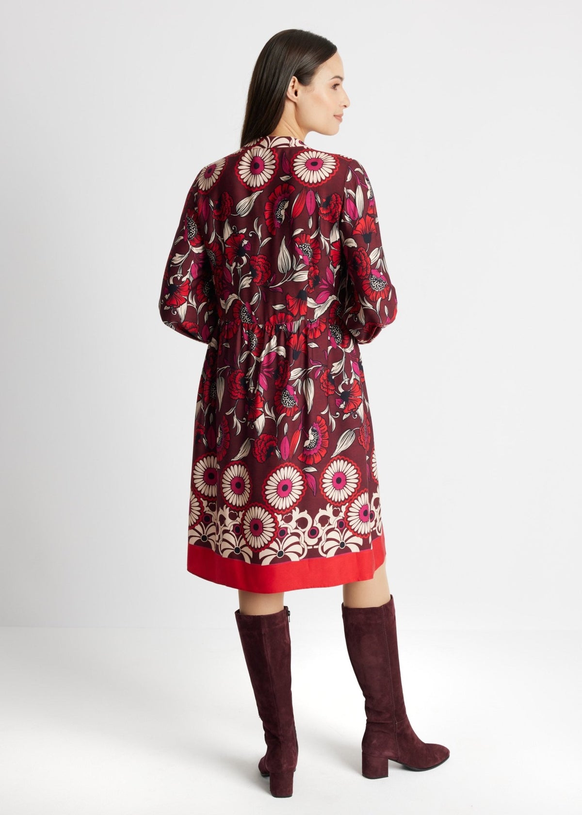 Kurzes Kleid VALUNA aus 100 % Viskose in leichter A-Linie - FOX'S-Fashion